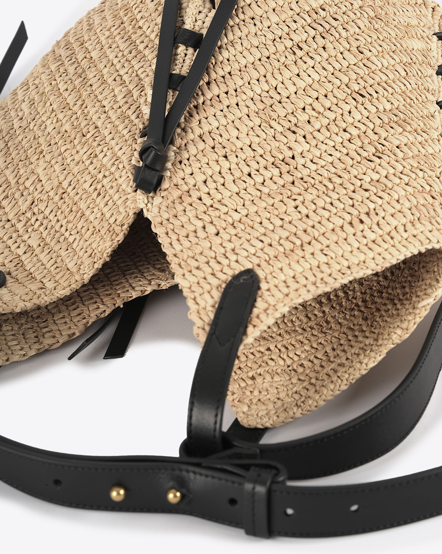 Sac panier Tampa Mini Isabel Marant en raphia naturel. 