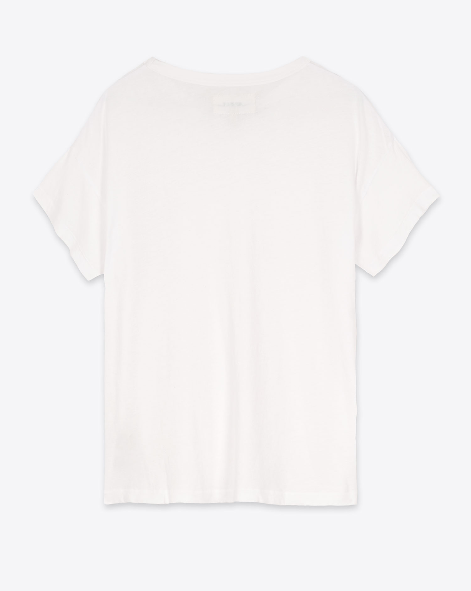 Produit Tee-shirt manches courtes Boxy Crew The great en coton blanc. Vue dos. 