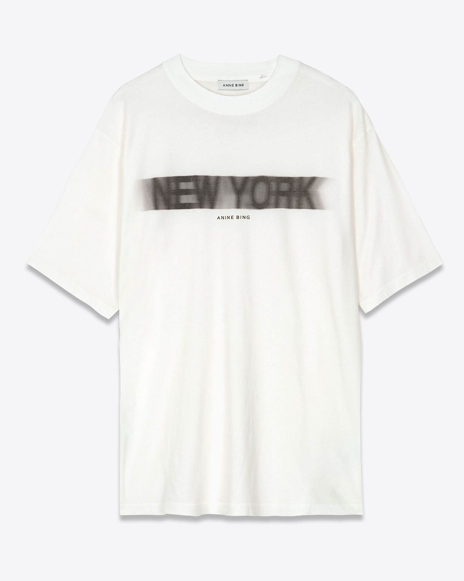 Tee-shirt Cason Blur Anine Bing coloris Ivoire. Vue face. 