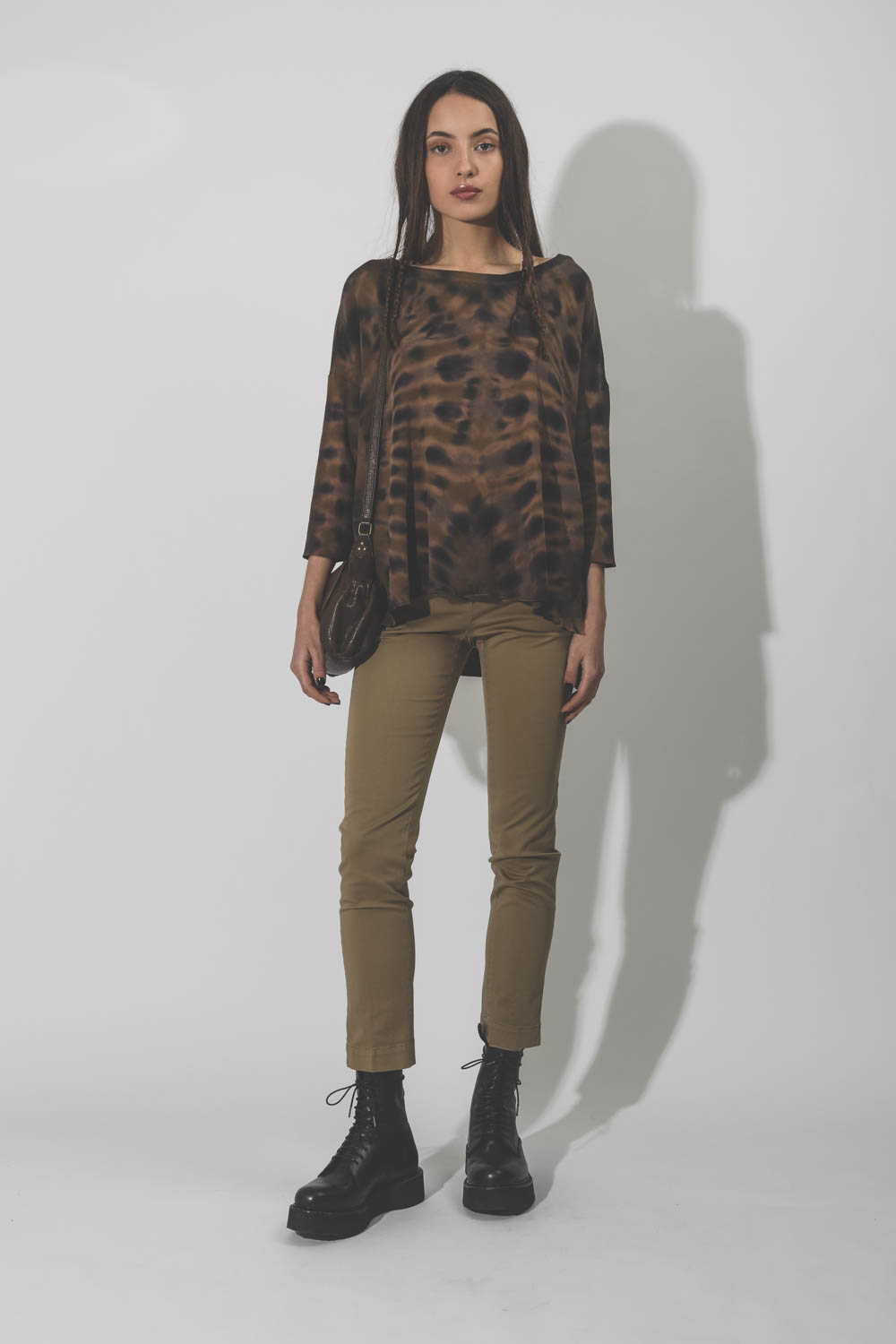 Tee-shirt Cocoon tie and dye Rainbow Earthy Raquel Allegra