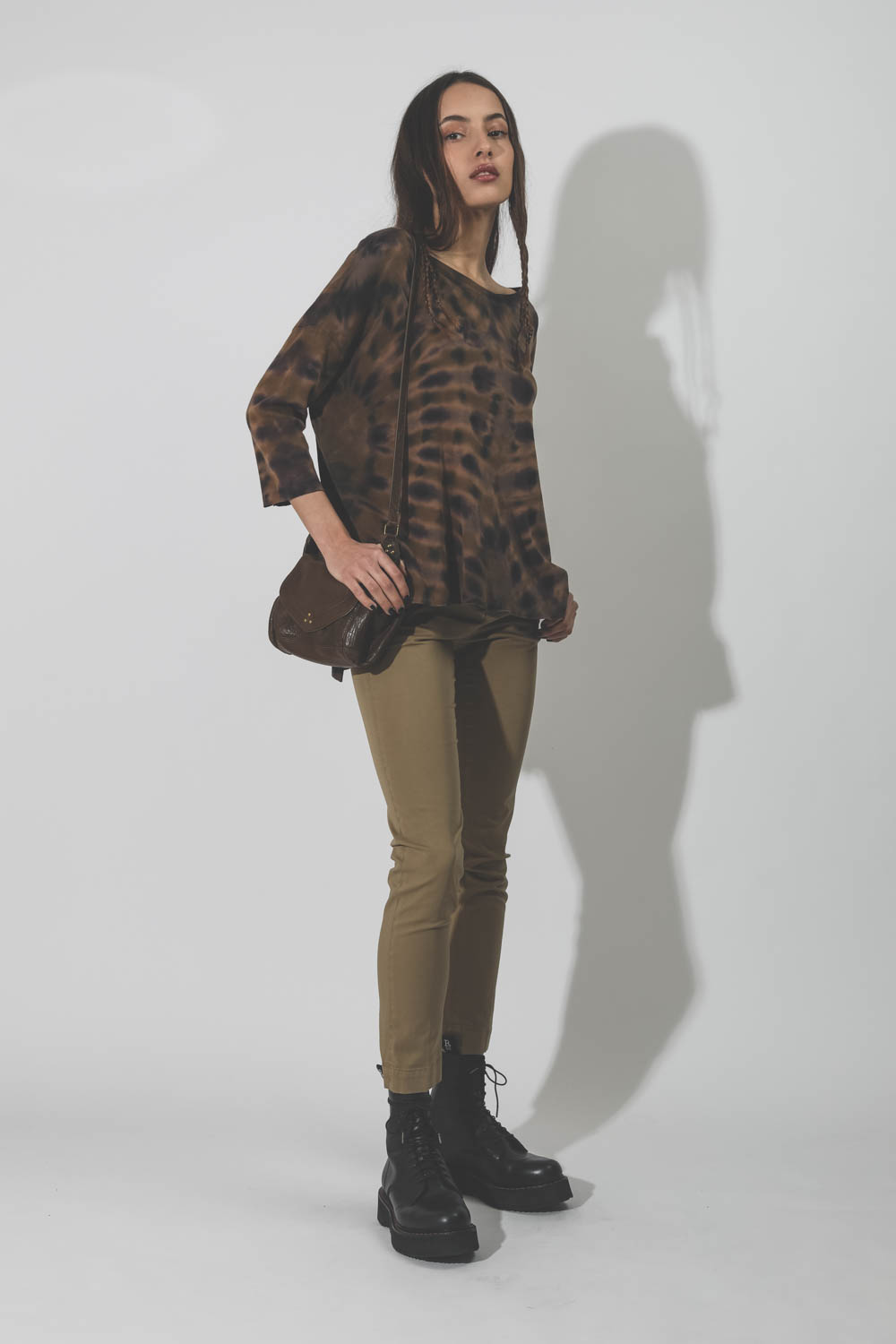 Tee-shirt Cocoon tie and dye Rainbow Earthy Raquel Allegra