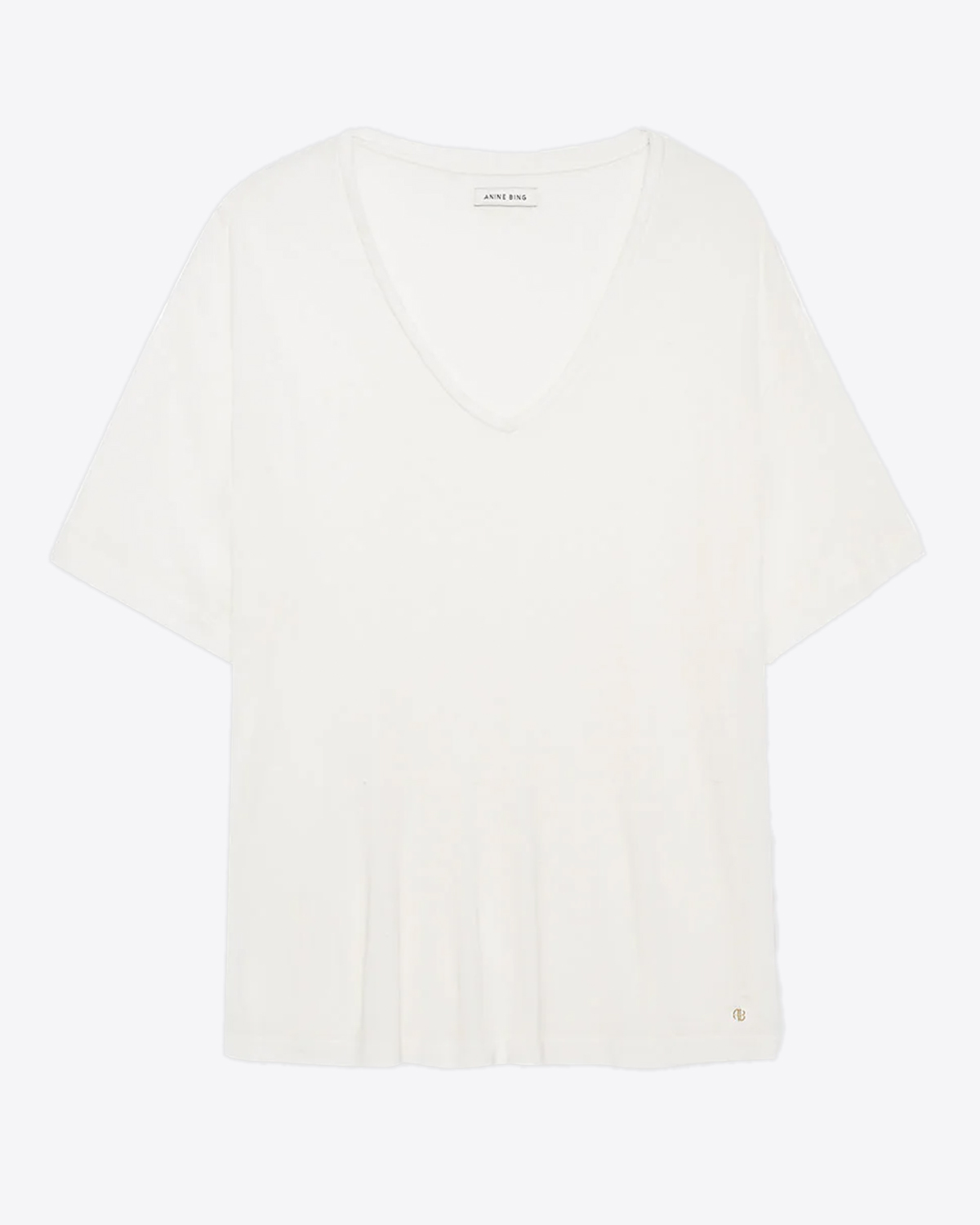 Anine Bing Tee-shirt Vale Blanc
