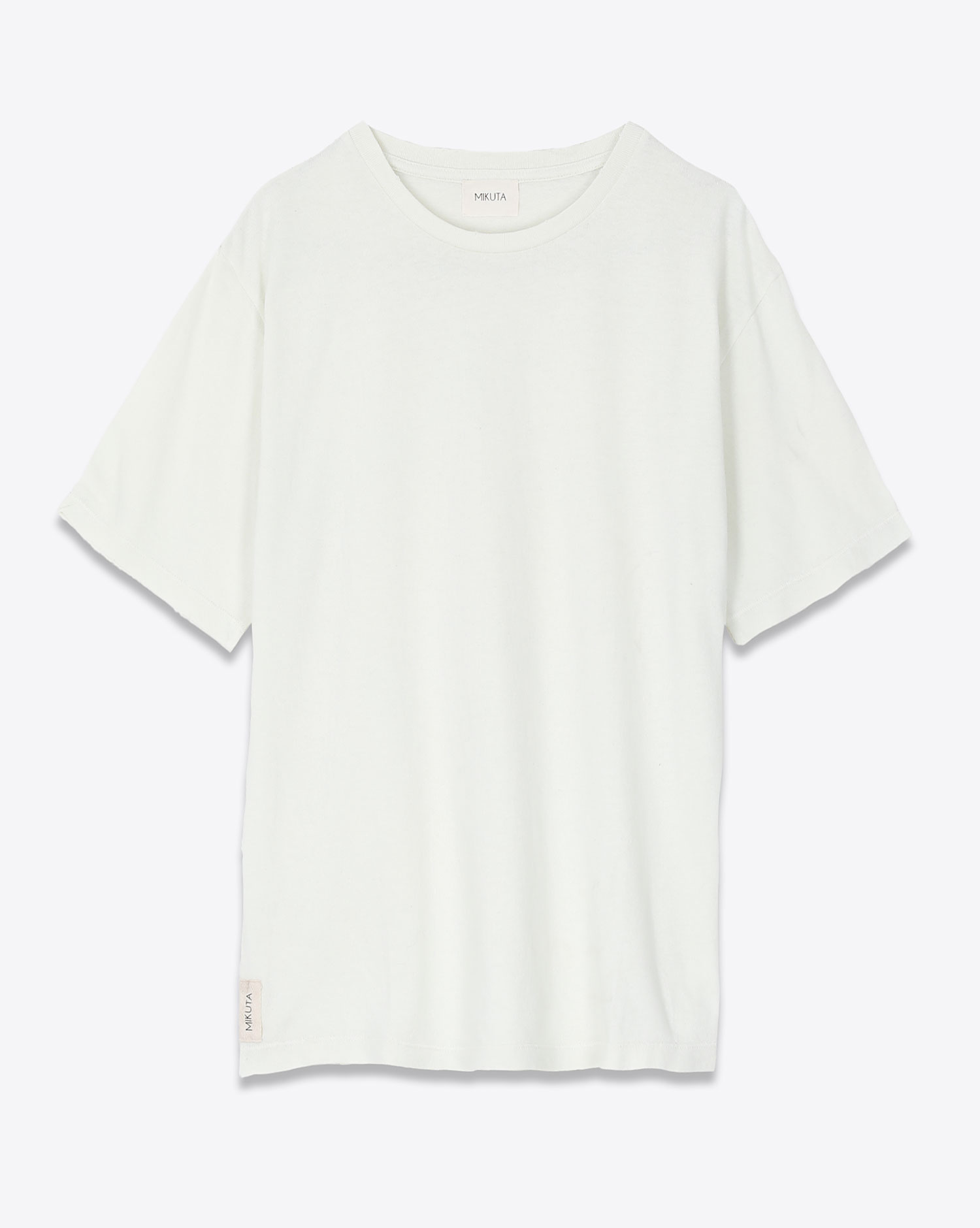 Mikuta Tee-Shirt Coton Vintage Blanc