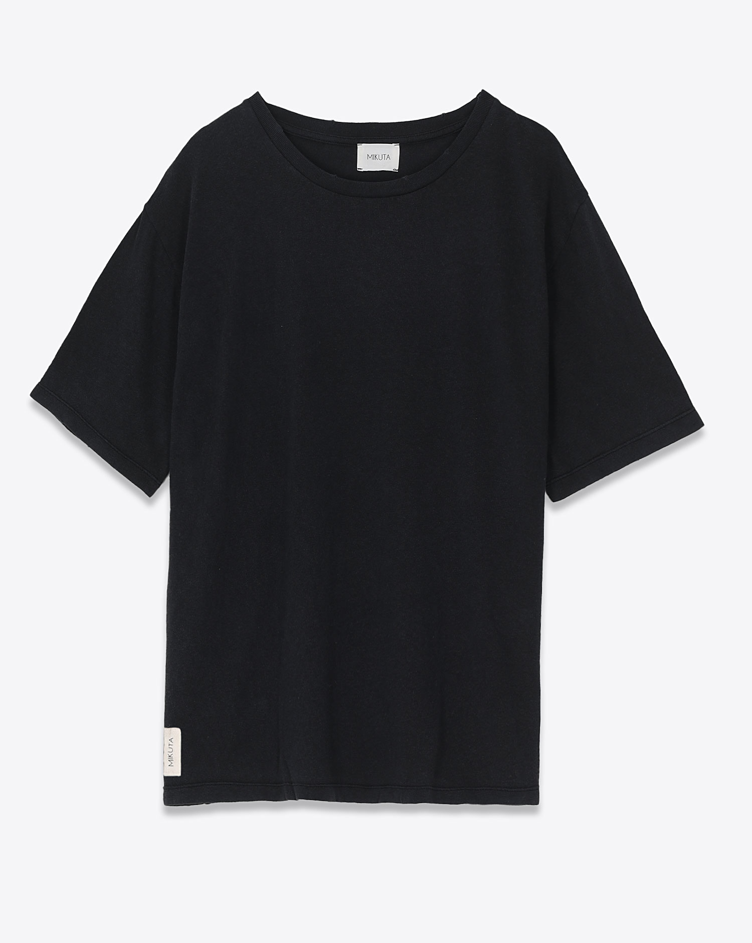 Mikuta Tee-Shirt Coton Vintage Noir