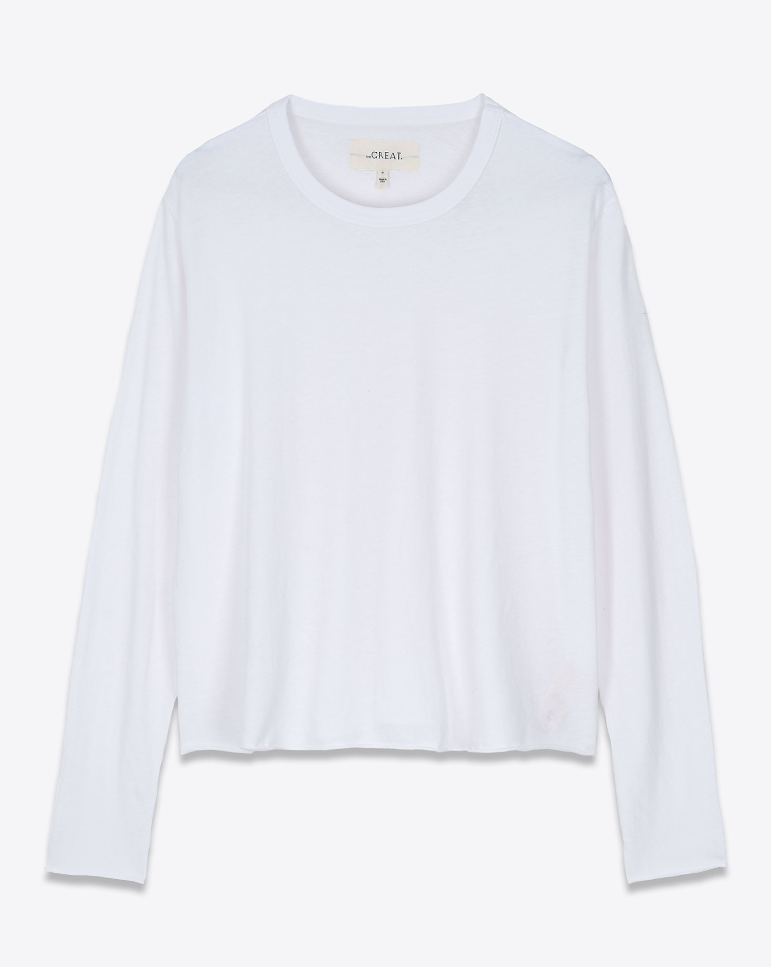 The Great Tee-Shirt Crop Manches Longues Blanc