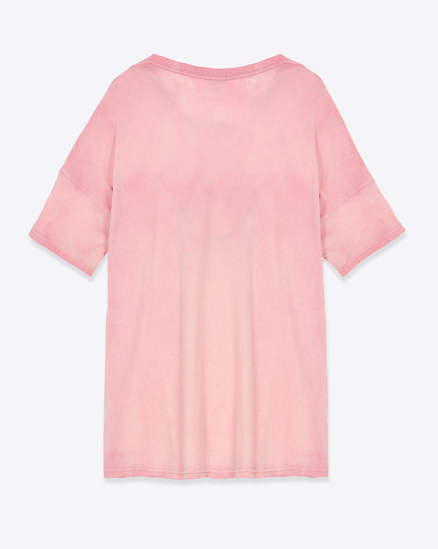 Tee-shirt manches courtes Have A Nice Day R13 en coton et cachemire rose.