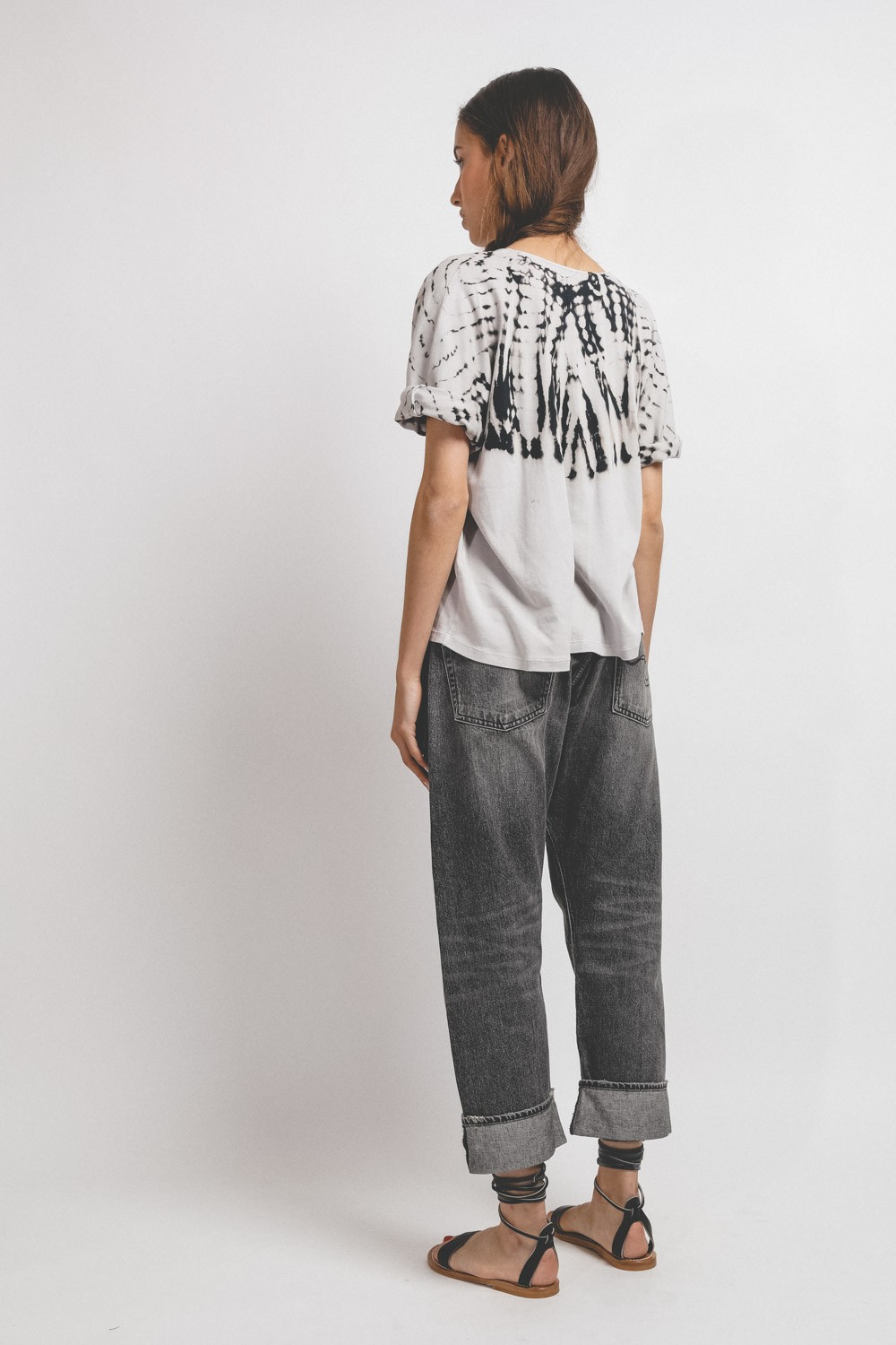 Image du produit Raquel Allegra Henley Tee TD - Black White TD   - 5