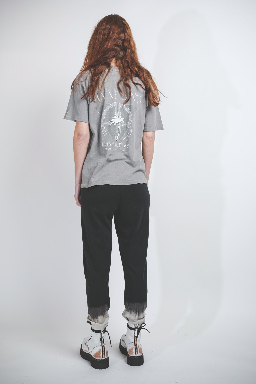 Image du produit Anine Bing Ida Tee Palm - Washed Grey  - 5