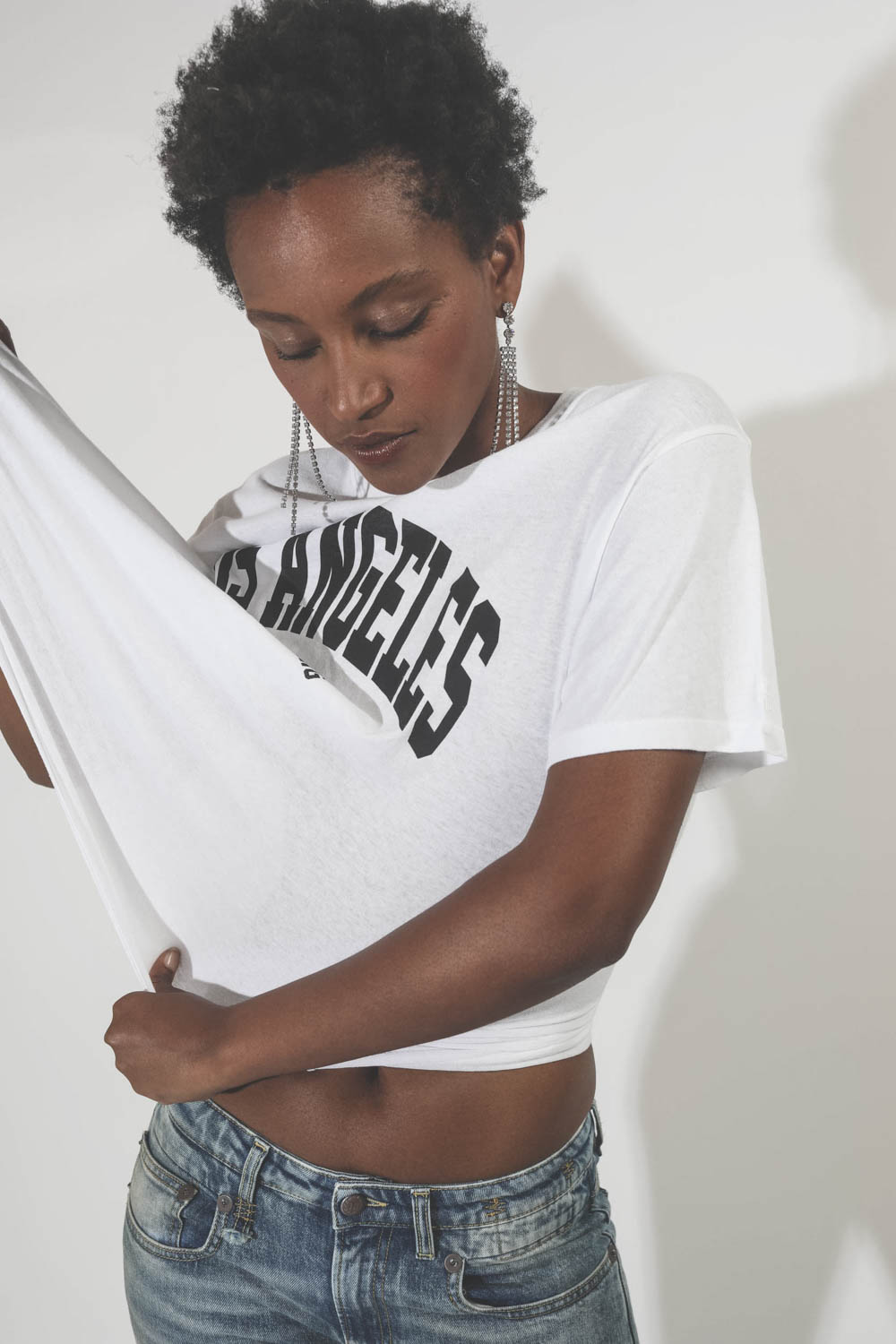 Tee-shirt Lili tee University Los Angeles white Anine Bing
