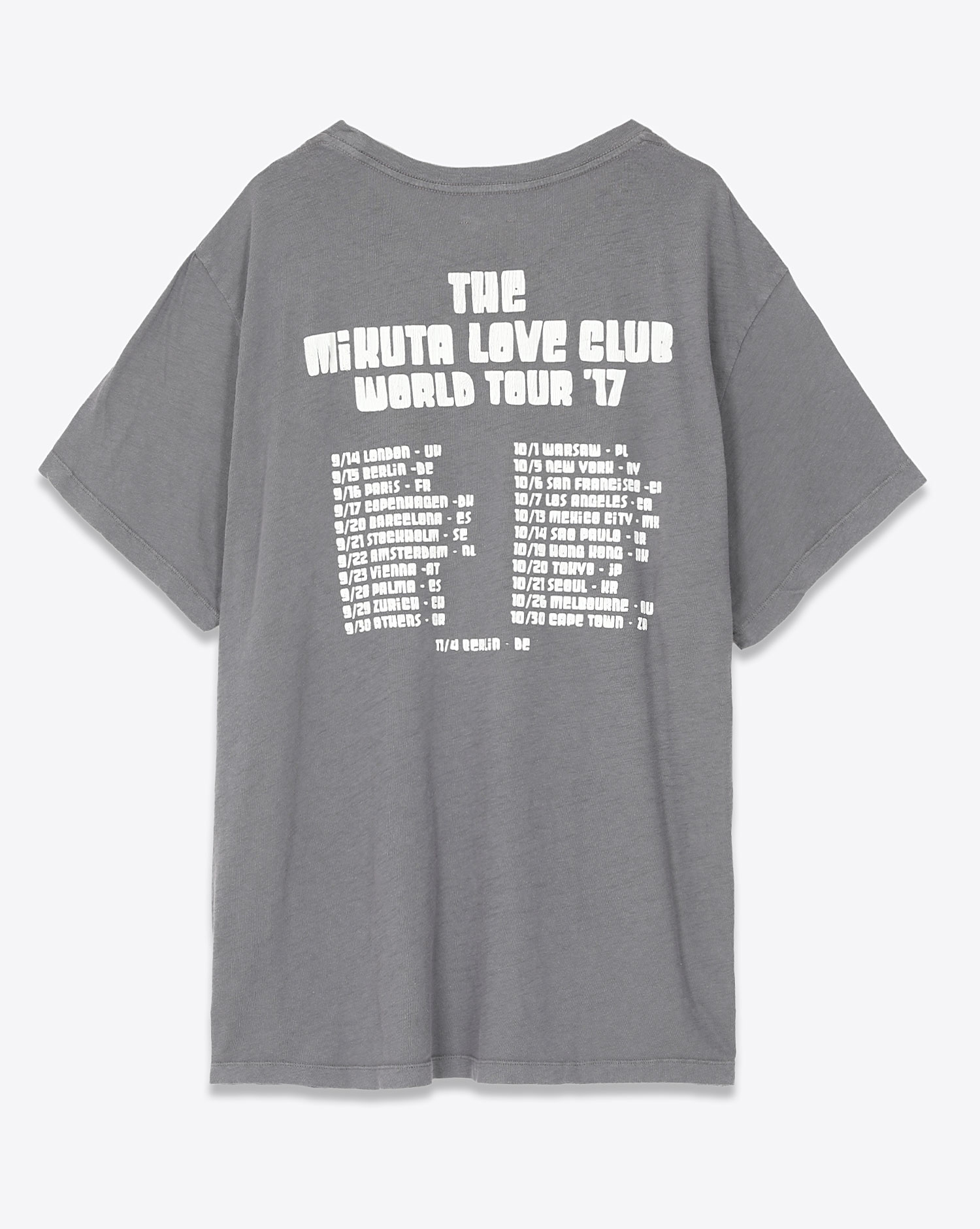 Mikuta Tee-Shirt Love Club Tour Gris 