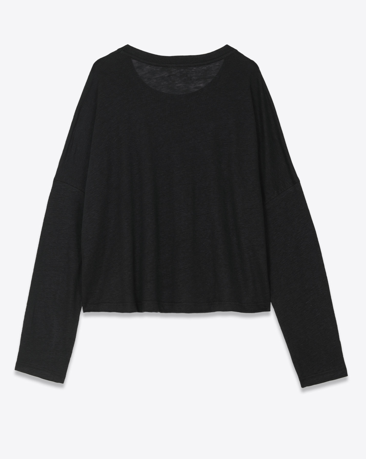 Tee-shirt Oversized Mikuta en lin noir. 