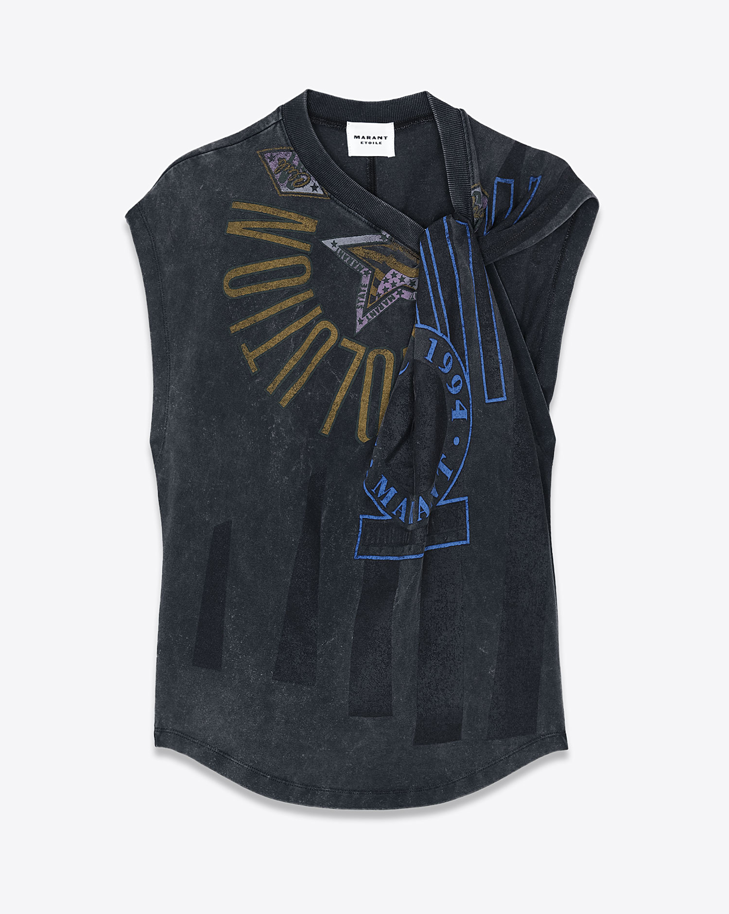 Isabel Marant Etoile Tee-Shirt Nayda Noir Délavé