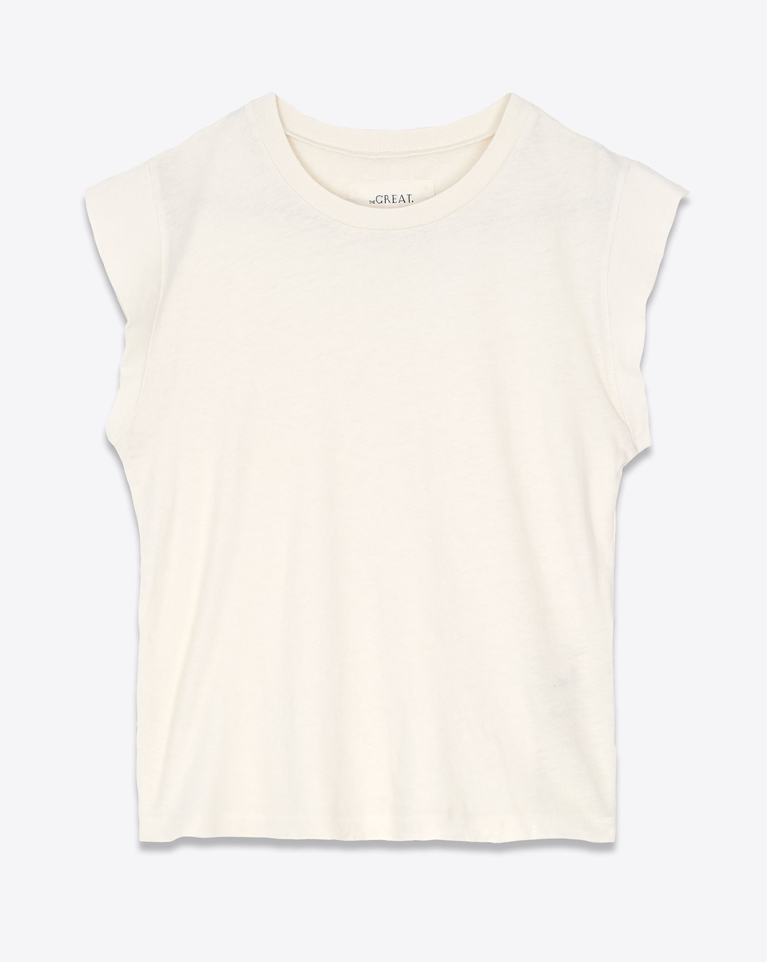 The Great Tee-Shirt Peak Shoulder Ecru