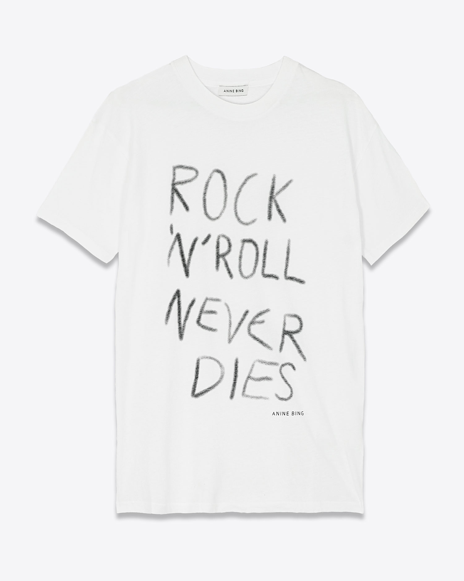 Anine Bing Tee-Shirt Walker Rock N Roll Ivoire