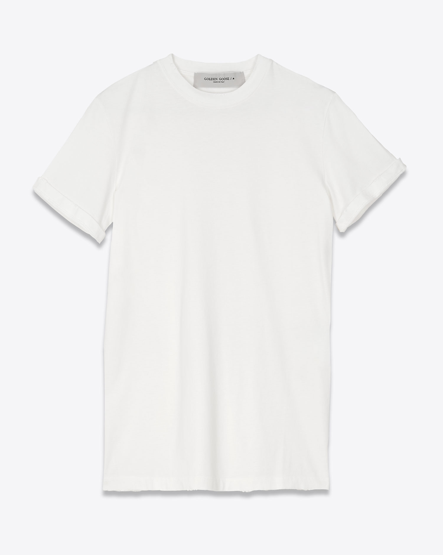 Produit Tee-shirt W'S Regular Golden Goose en coton blanc. Vue face. 