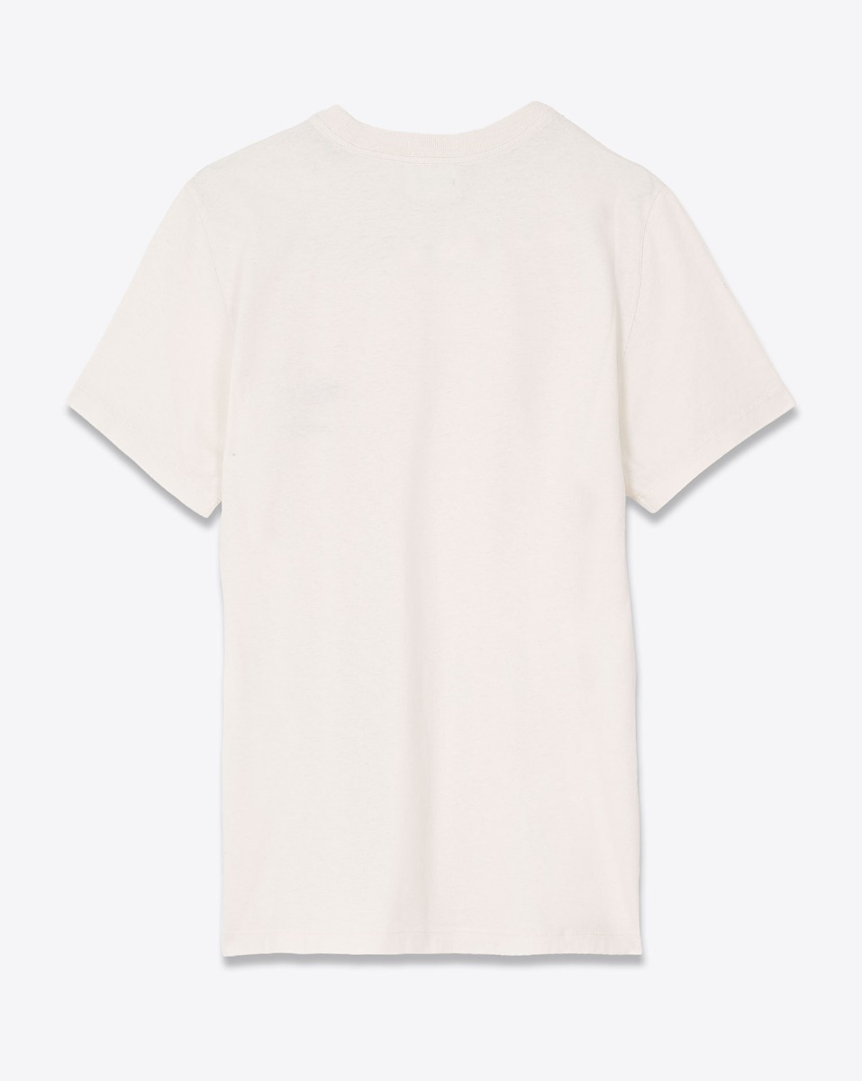 T-shirt Zewel Widl Bisous Isabel Marant en coton écru broderie bouche rouge Marant. Vue de dos.