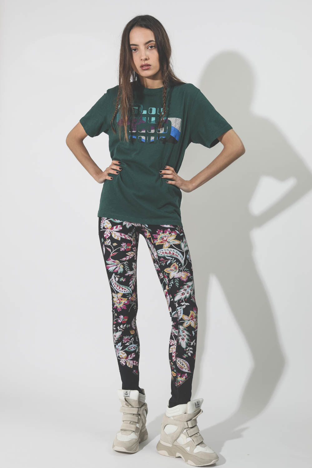 Tee-shirt manches courtes imprimé Zewel dark green Isabel Marant