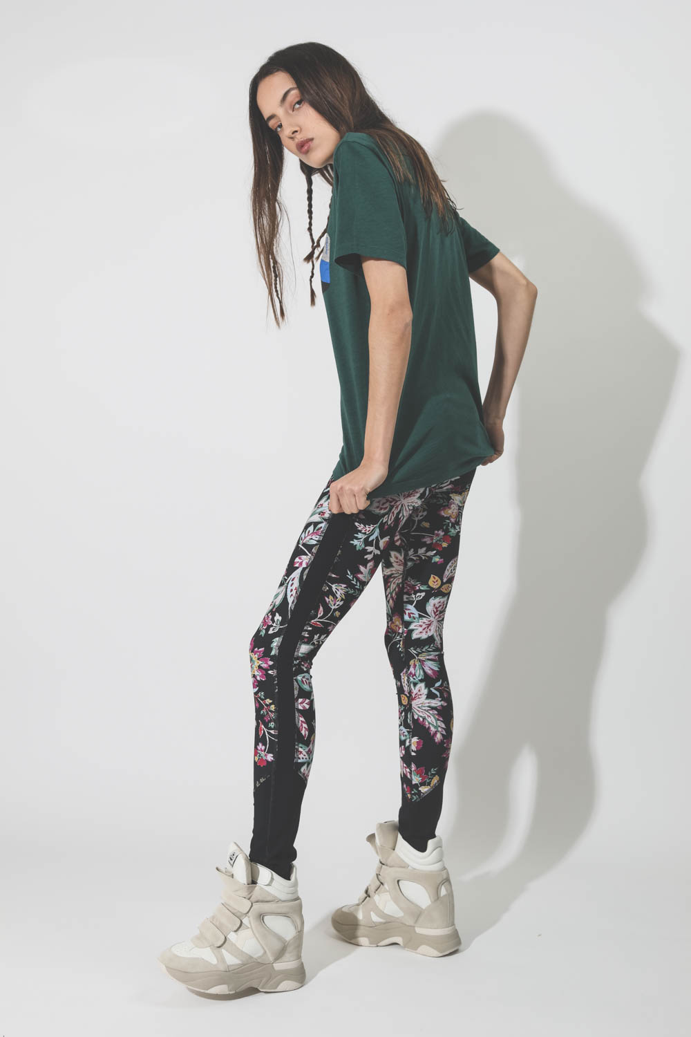 Tee-shirt manches courtes imprimé Zewel dark green Isabel Marant