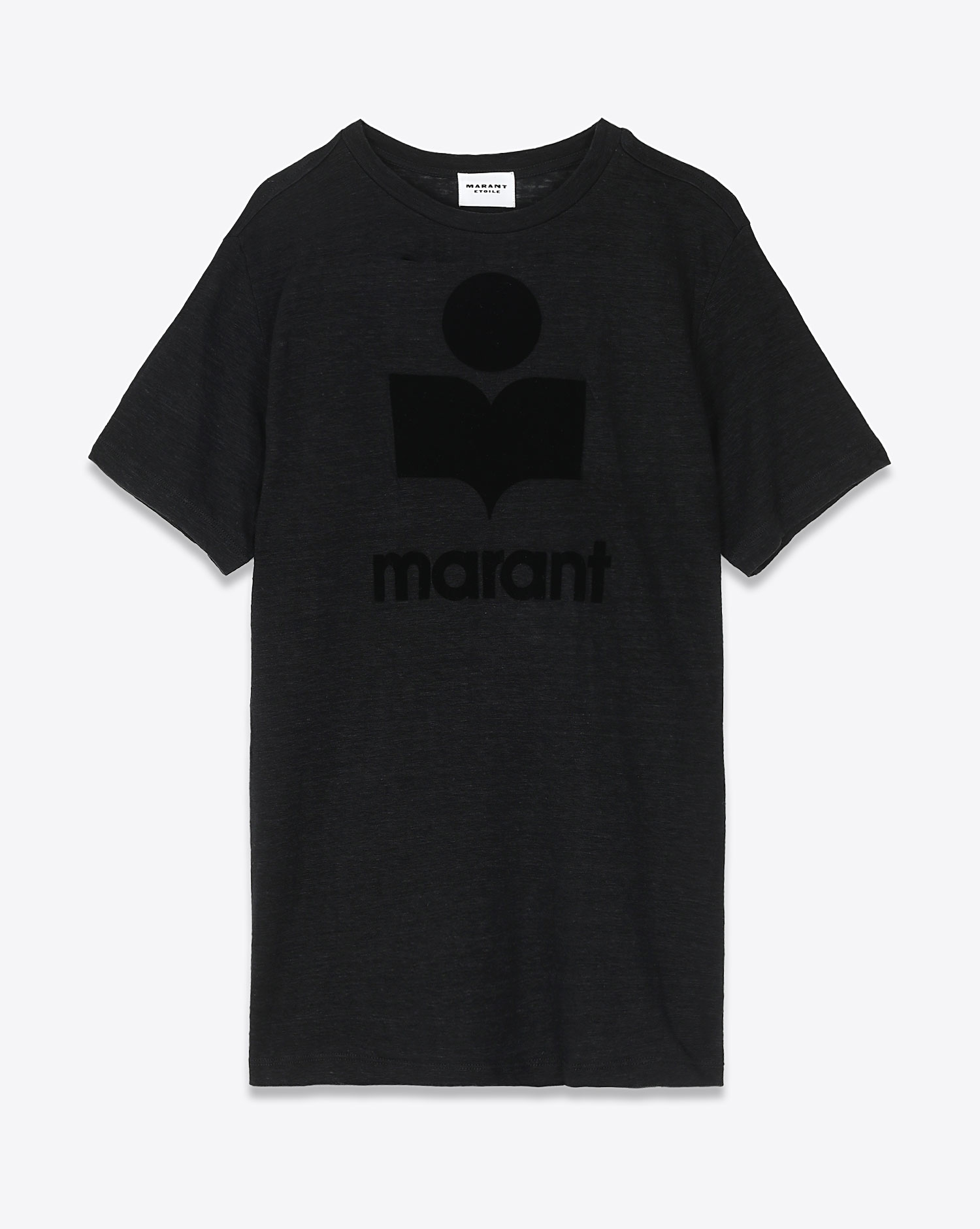 Isabel Marant Etoile Tee-Shirt Zewel Logo Noir Velours 