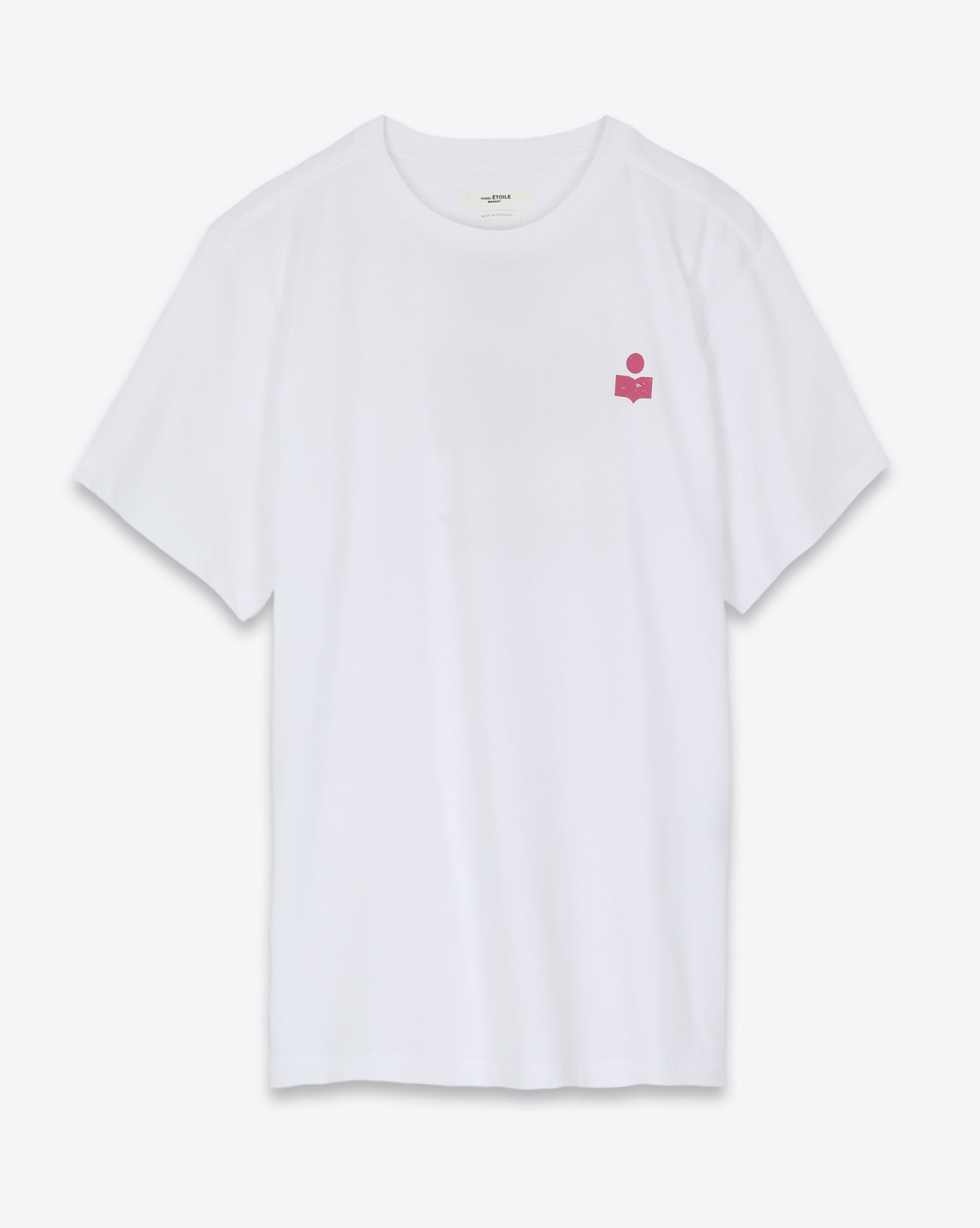 Tee-shirt en coton logo dans le dos rose Zewel Isabel Marant Etoile. Face.