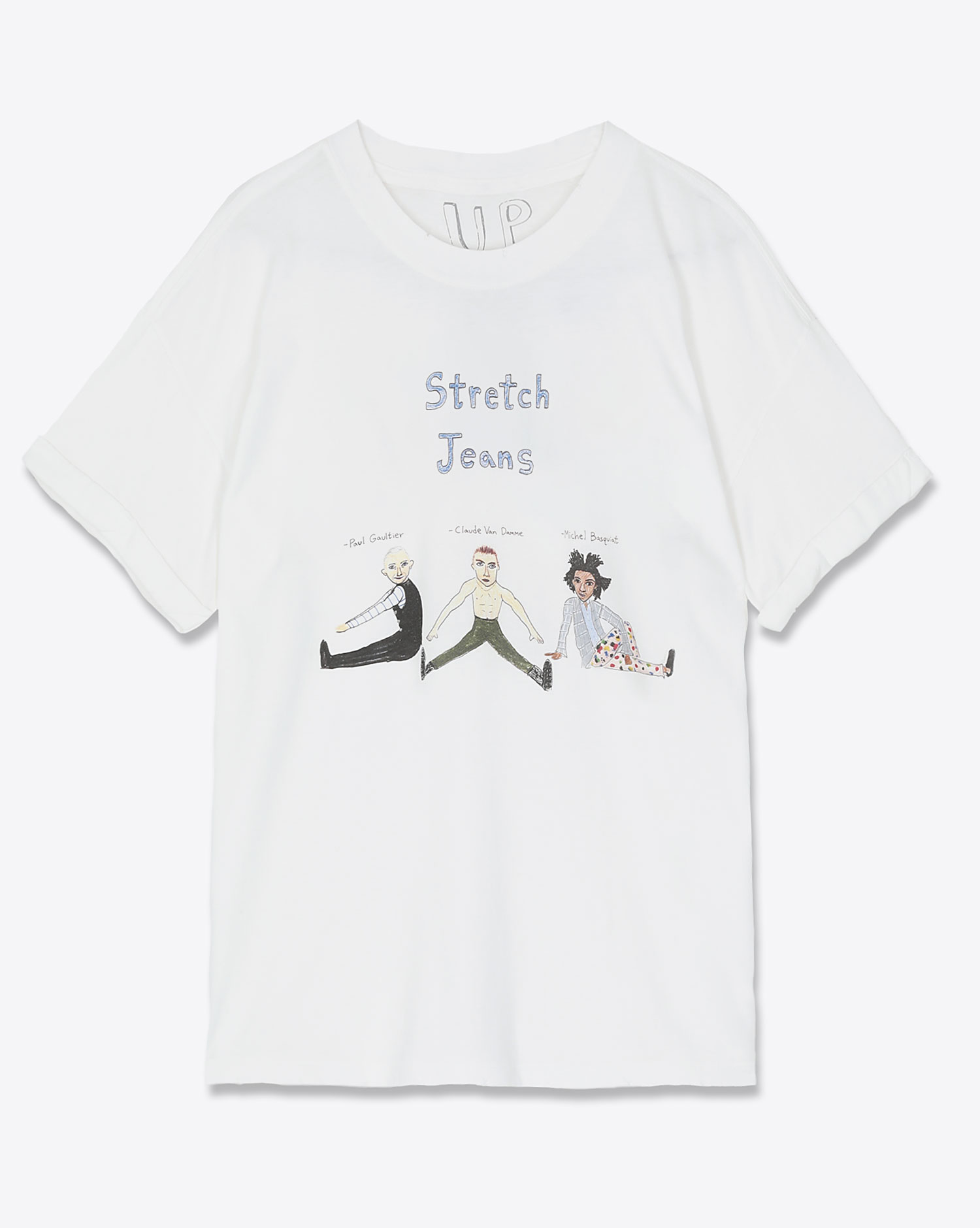 Unfortunate Portrait Tee-Shirt Stretch Jeans  Blanc