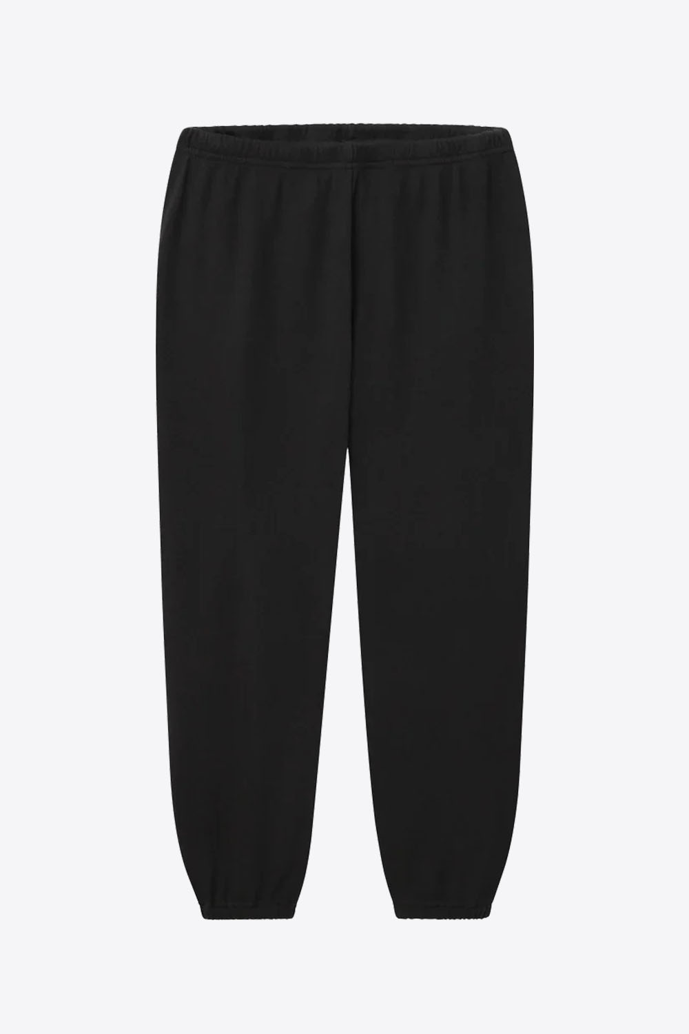 Produit Pantalon jogging Stadium The Great en coton noir. Vue face. 
