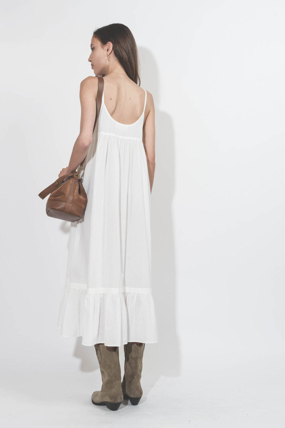The Great Robe Eyelet Ruffle Blanc