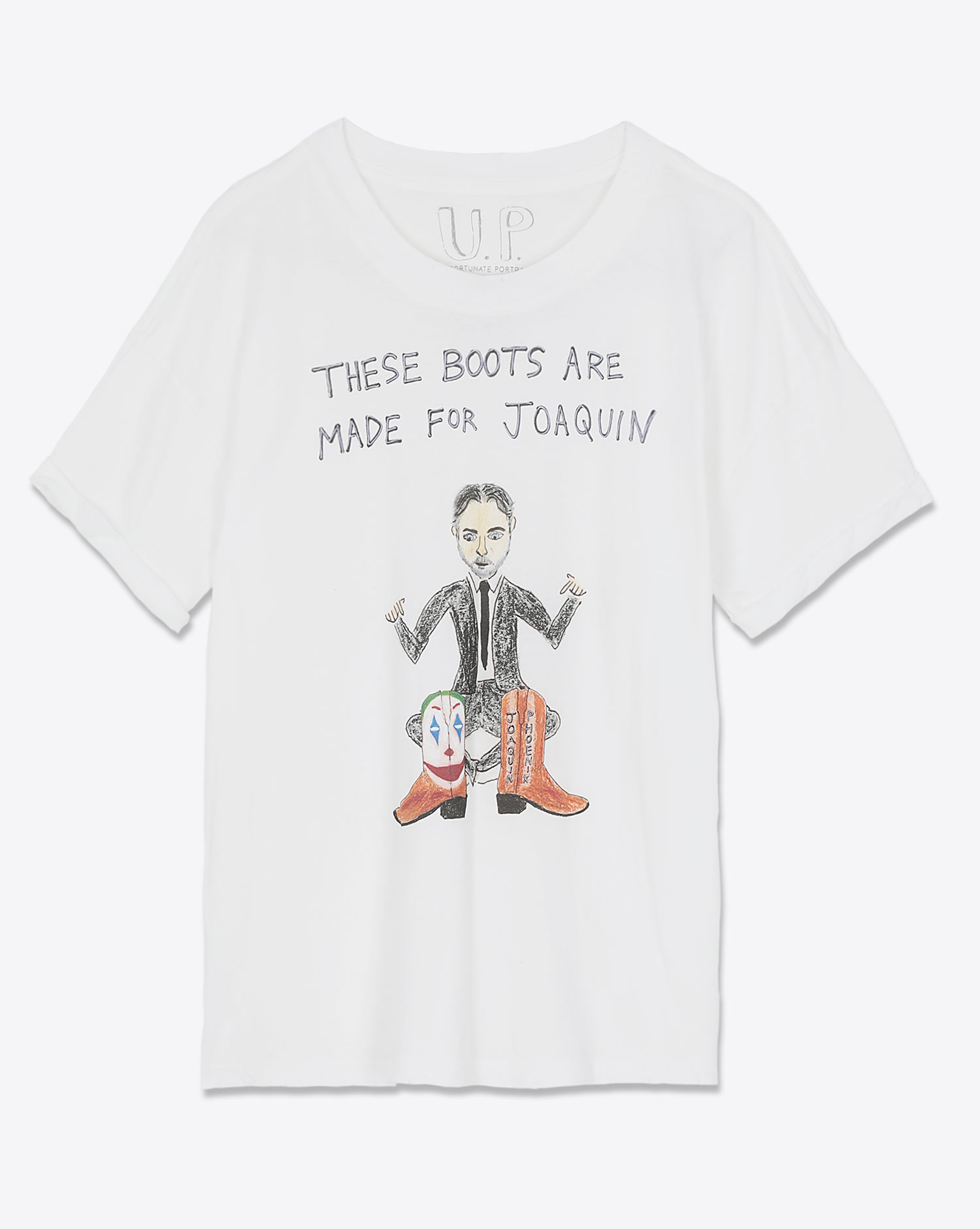 Unfortunate Portrait Tee-shirt blanc These Boots are made for Joaquin 