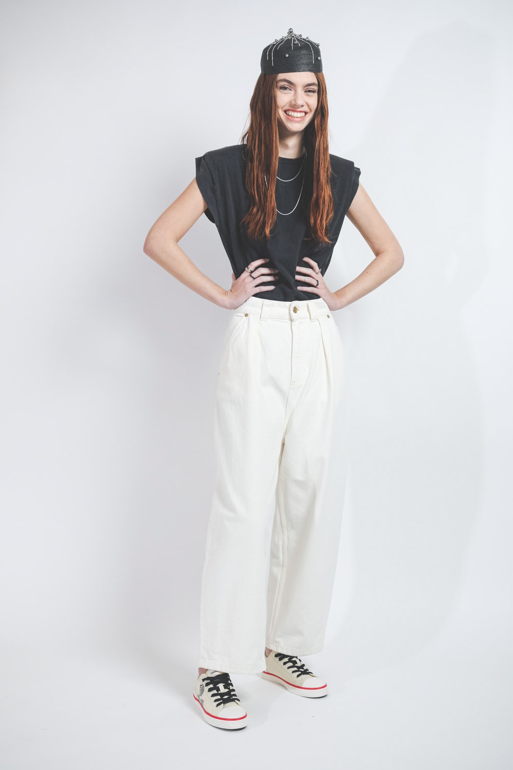 Image du produit Tom Wood Vanessa Pants - Vintage White  - 3