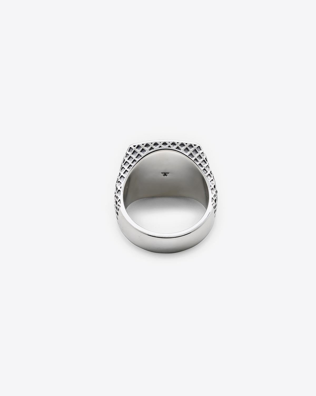 Bague chevalière en argent Champion Ring Crystal Eye Tom Wood Project.