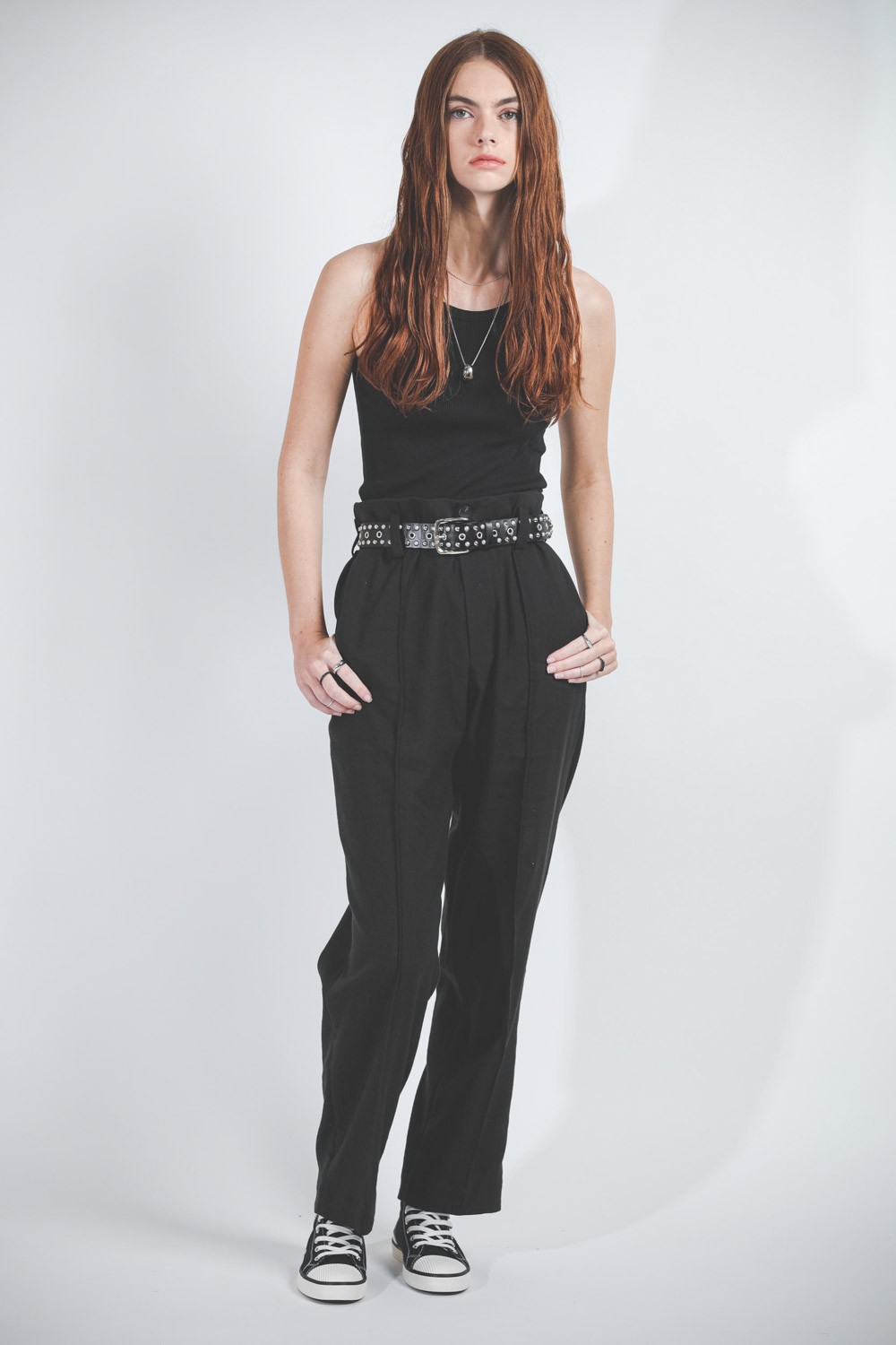 Image du produit Tom Wood Wideleg Trouser - Pitch Black  - 2