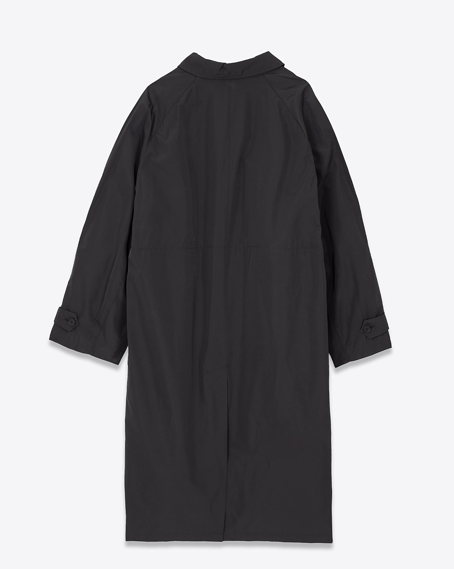 Produit Veste trench long Maison Flaneur noir. Vue dos. 
