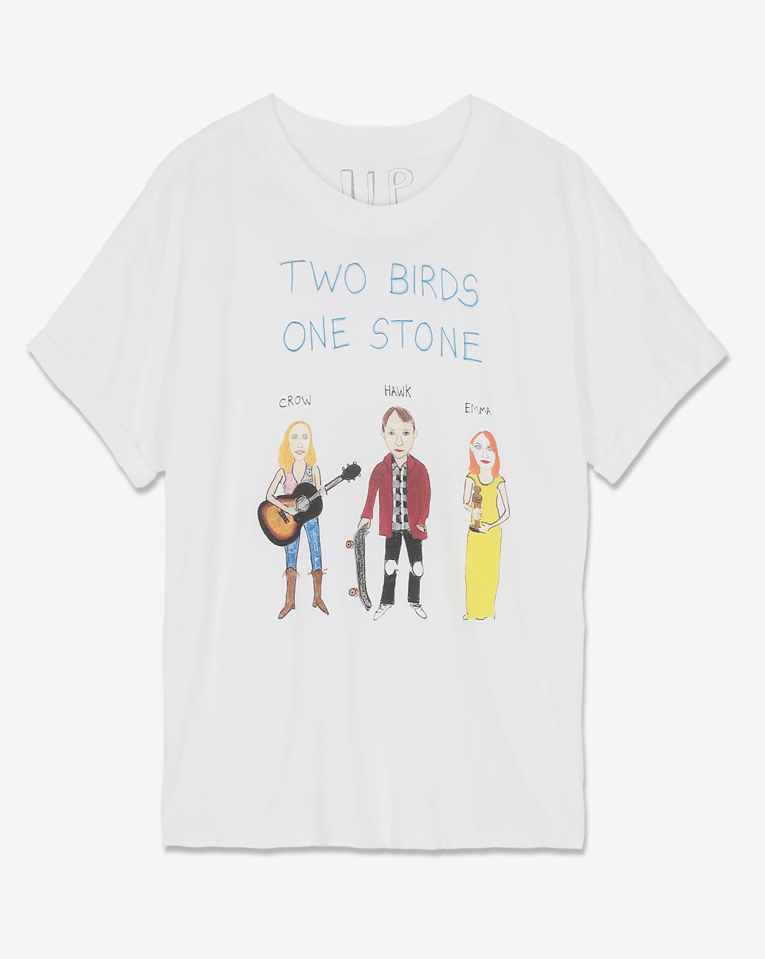 Tee-shirt Two Birds One Stone Unfortunate Portrait blanc 
