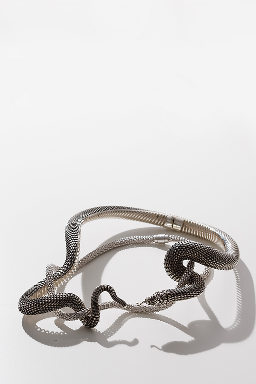 Produit Collier Serpent Vautrait en Argent et Laiton 