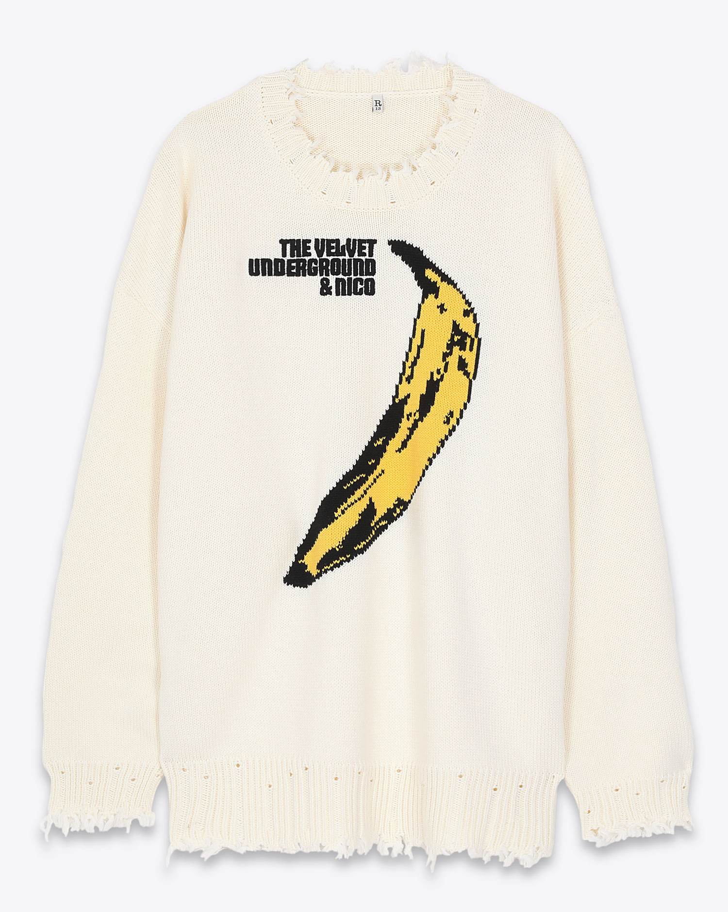 Pull oversized écru The Velvet underground & Nico Banane r13 