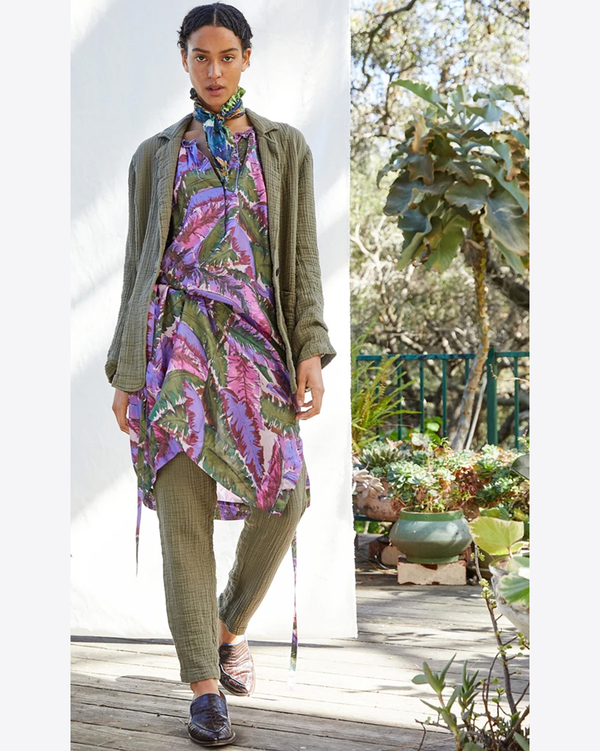 Raquel Allegra Boxy Blazer Olive