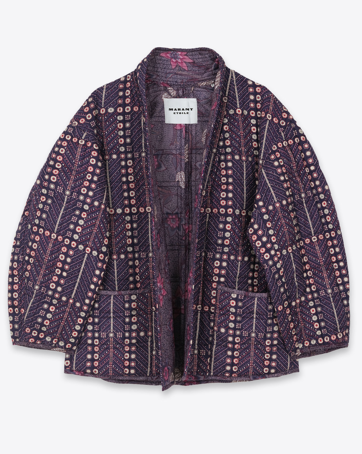 Produit Veste manches longues Chancel Isabel Marant Etoile en coton violet. Vue face.