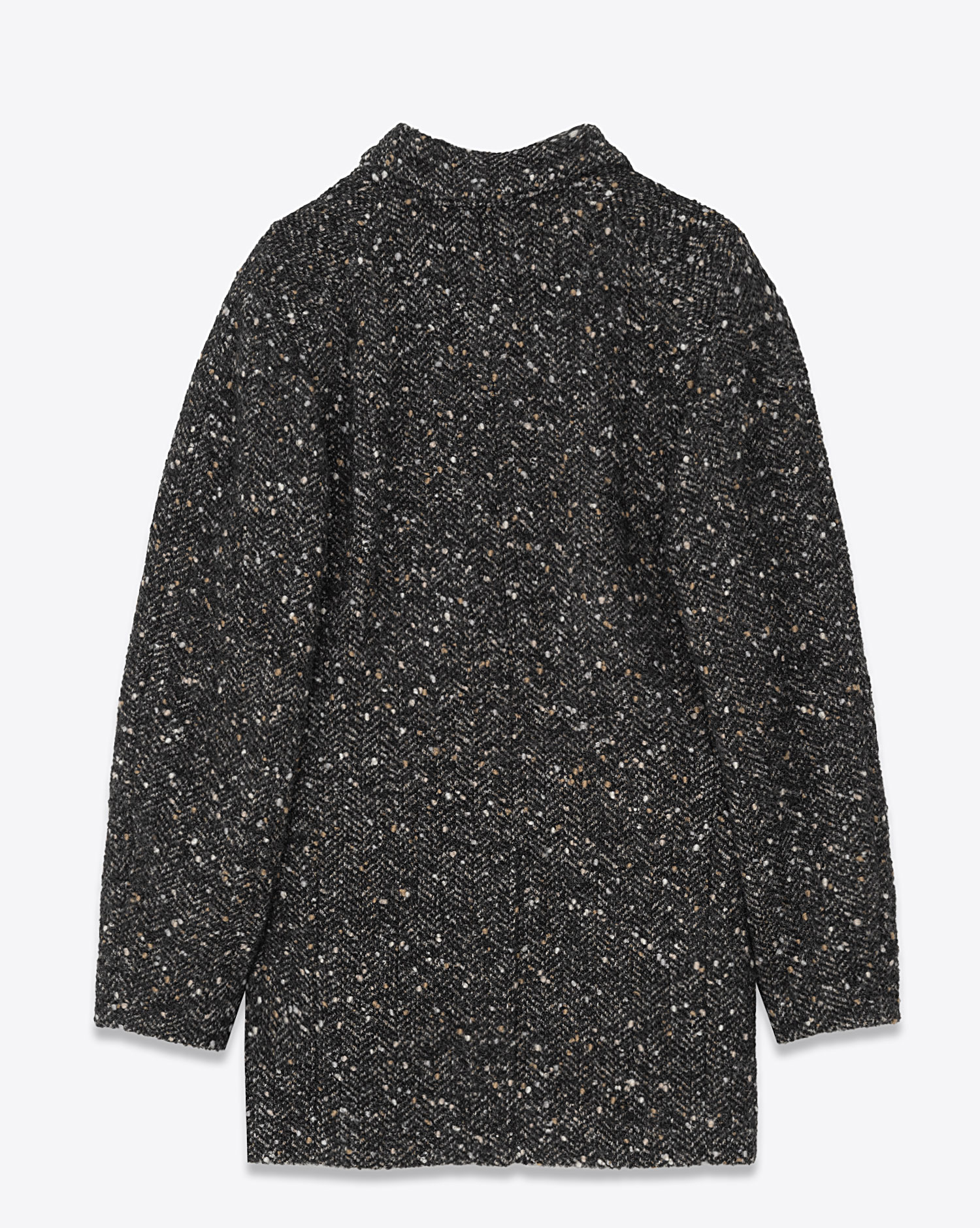 Veste en laine mélangée noir chiné Hayden Isabel Marant Etoile. Dos.