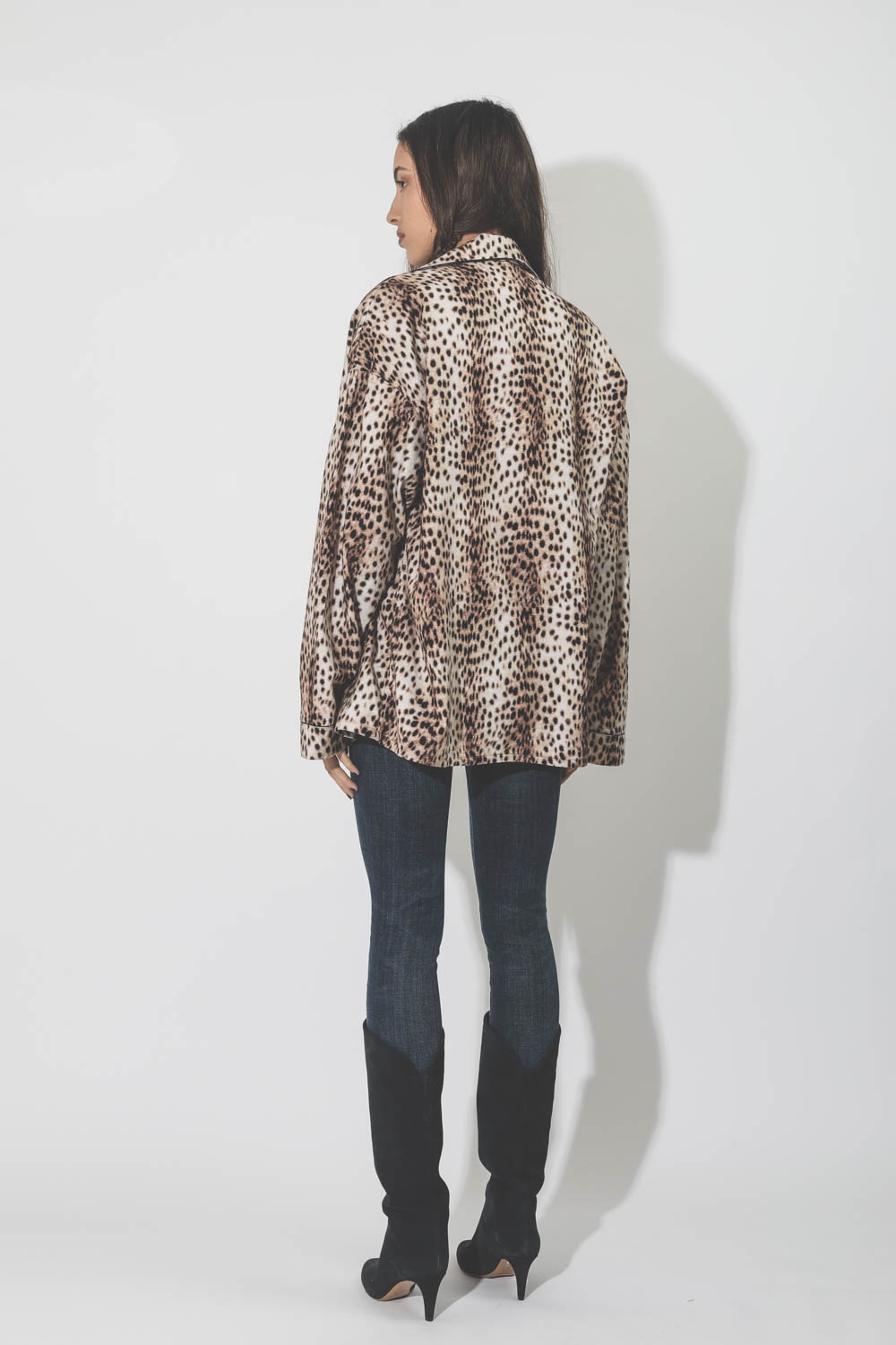 Veste pyjama imprimée léopard Pj top cheetah r13