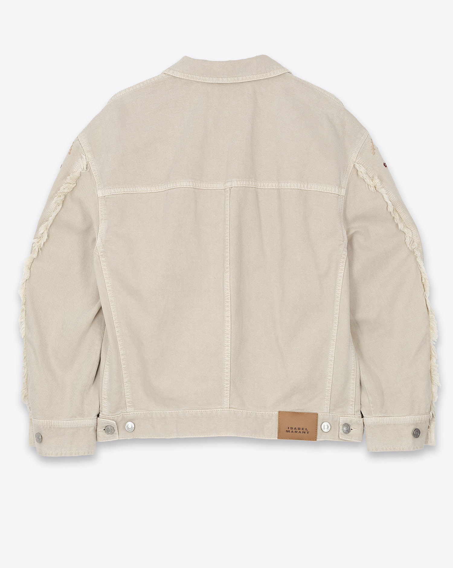 Veste manches longues Manona Isabel Marant Etoile en denim écru. Vue dos. 