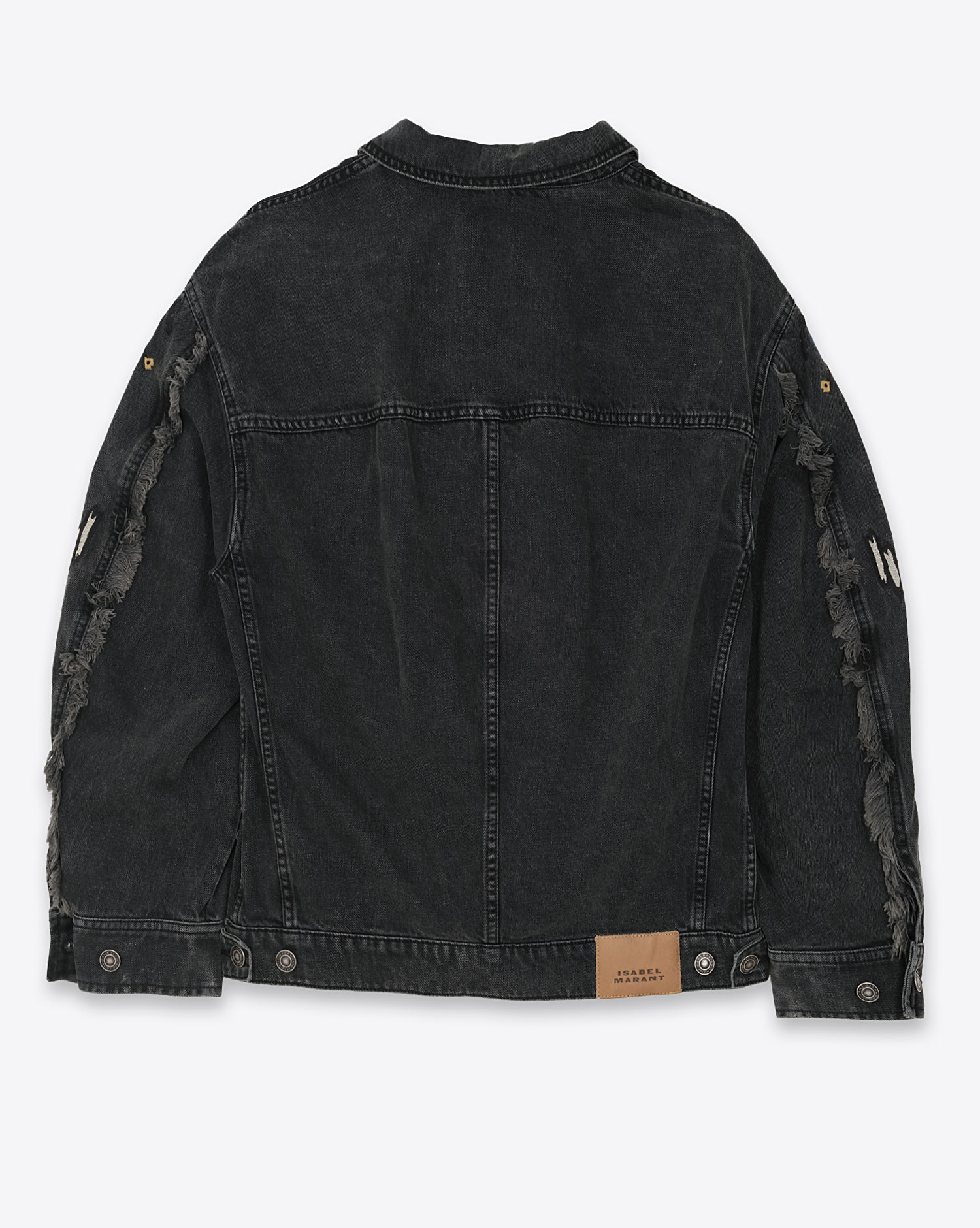 Veste manches longues Manona Isabel Marant Etoile en denim gris foncé. Vue dos. 