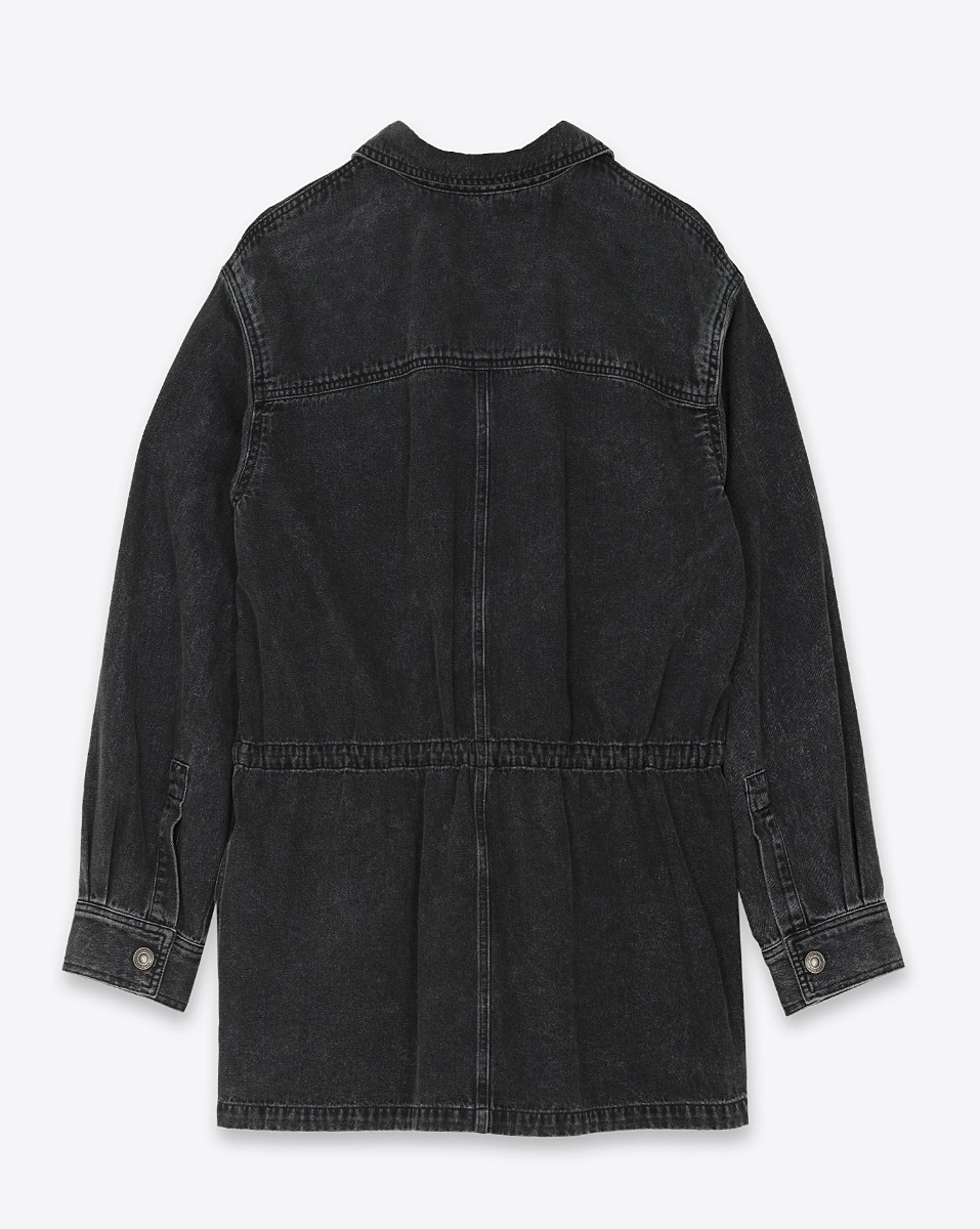 Veste Nossia Isabel Marant Etoile en denim vintage black. Vue de dos.