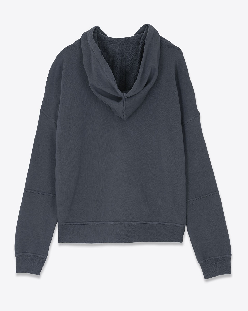 Veste sweat-shirt à capuche Ottavino Golden Goose unisexe en coton anthracite. Vue de dos.