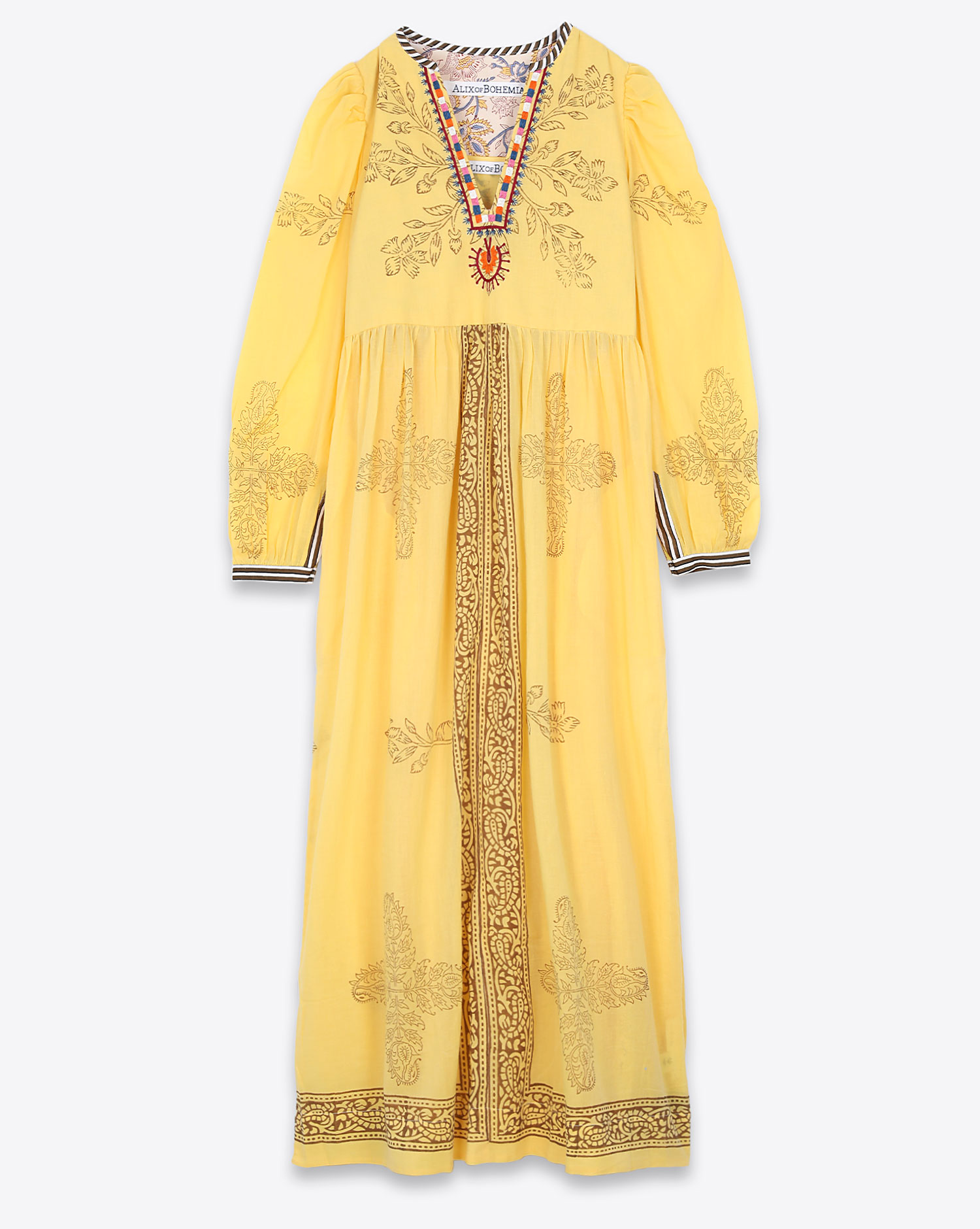 Robe Alix Of Bohemia Winifred Amber Dust jaune 