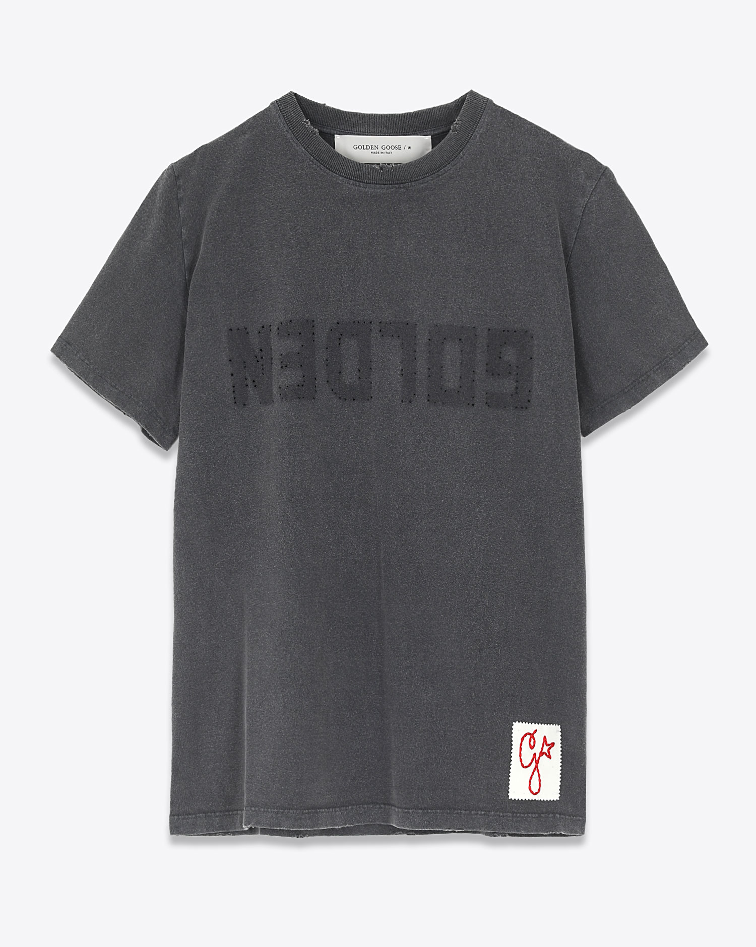 Golden Goose V tements Tee shirt W S Regular Logo Anthracite