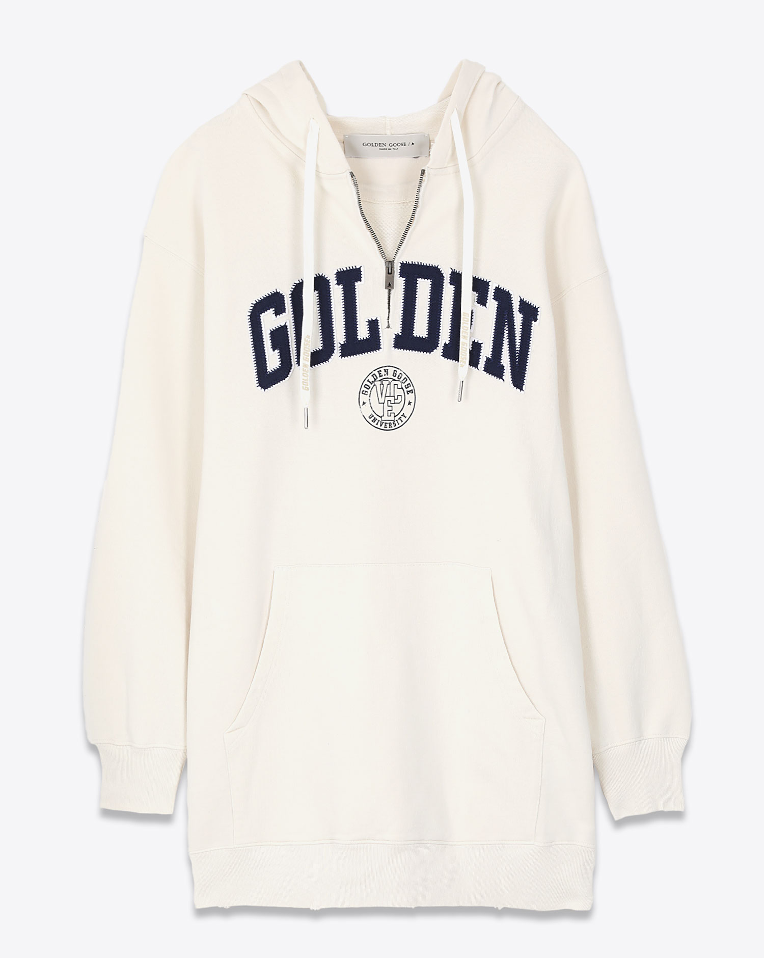 Golden Goose Robe Sweatshirt Hoodie W S White Blue