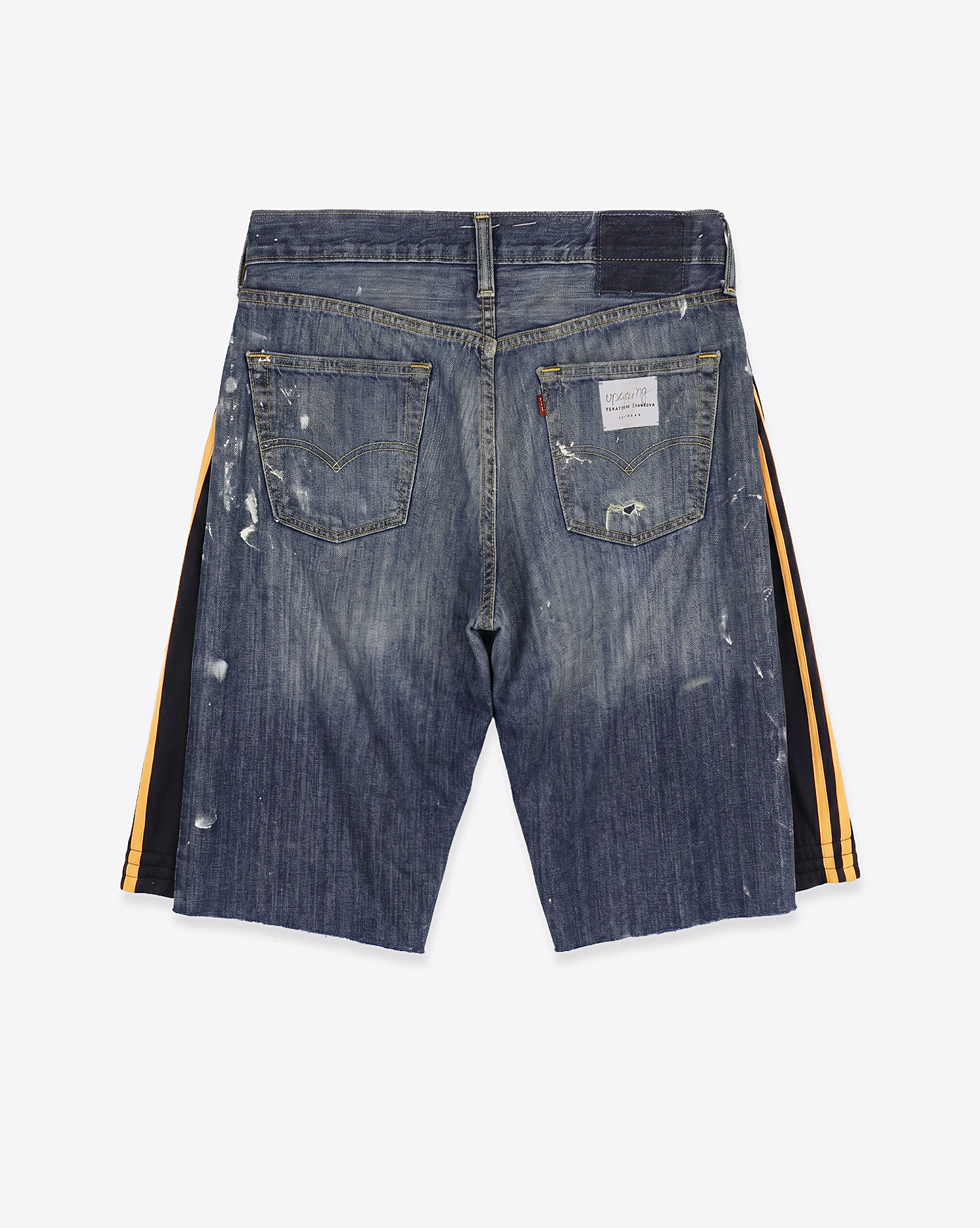 Yekaterina Ivankora Bermuda En Jean Upcycling – Bleu Orange