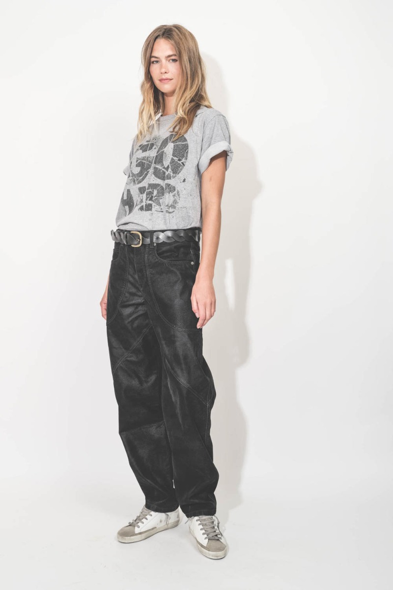 T-shirt Nike vintage Yekaterina Ivankova customis&eacute; en jersey gris chin&eacute;. Port&eacute; de face.