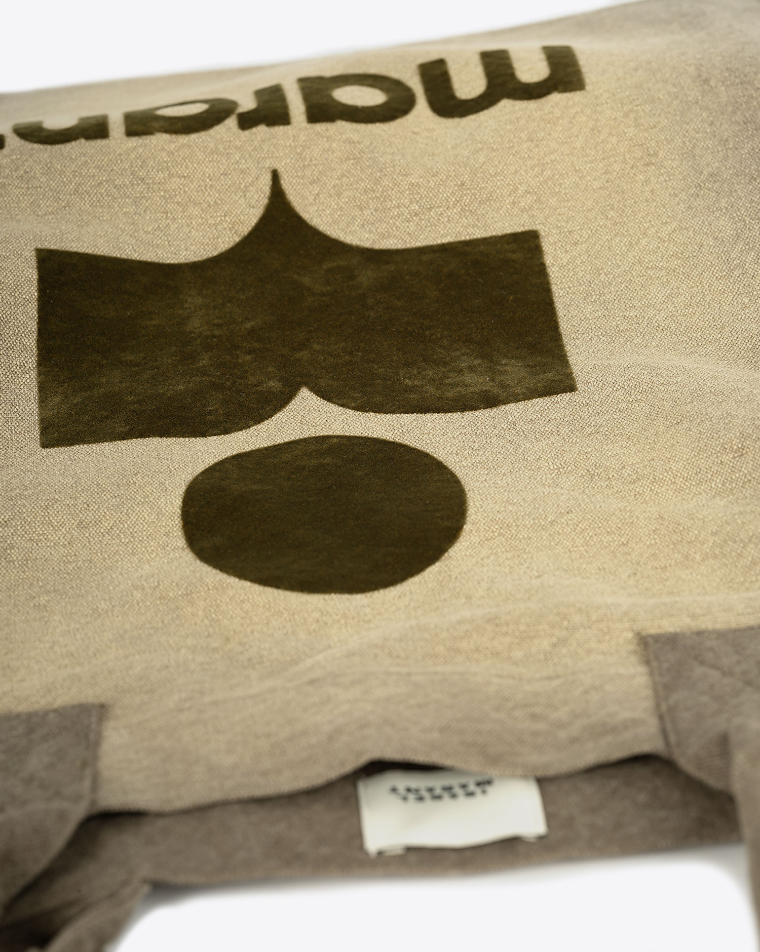 Sac cabas Yenky Isabel Marant kaki avec logo. Détails logo. 

