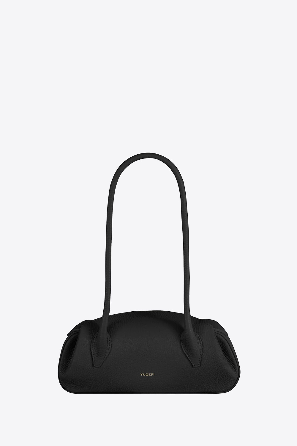 Yuzefi Sac Oyster Shoulder Mini – Cuir Grainé Noir